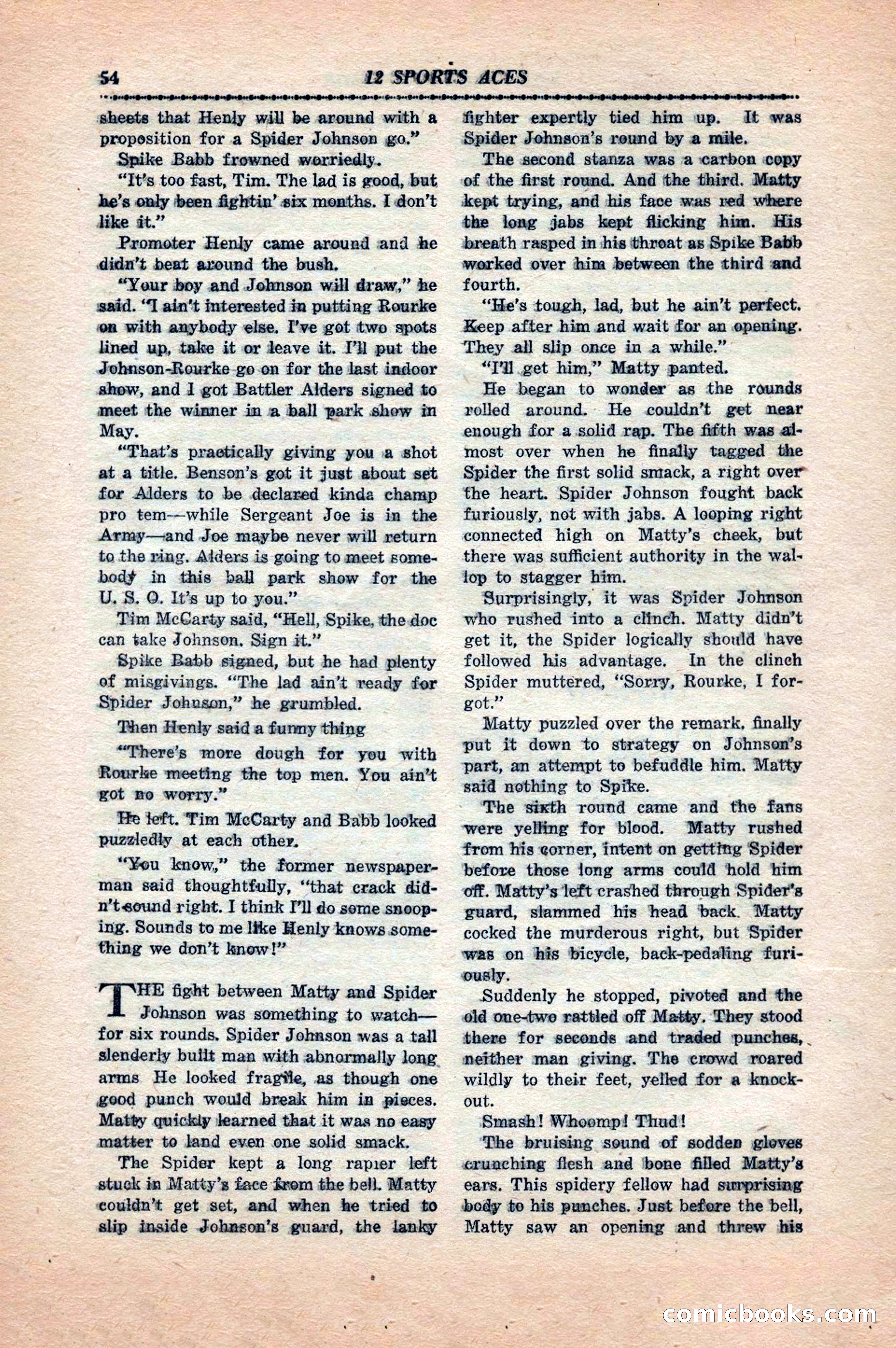 12 Sports Aces, May 1943 — page 56 of 100