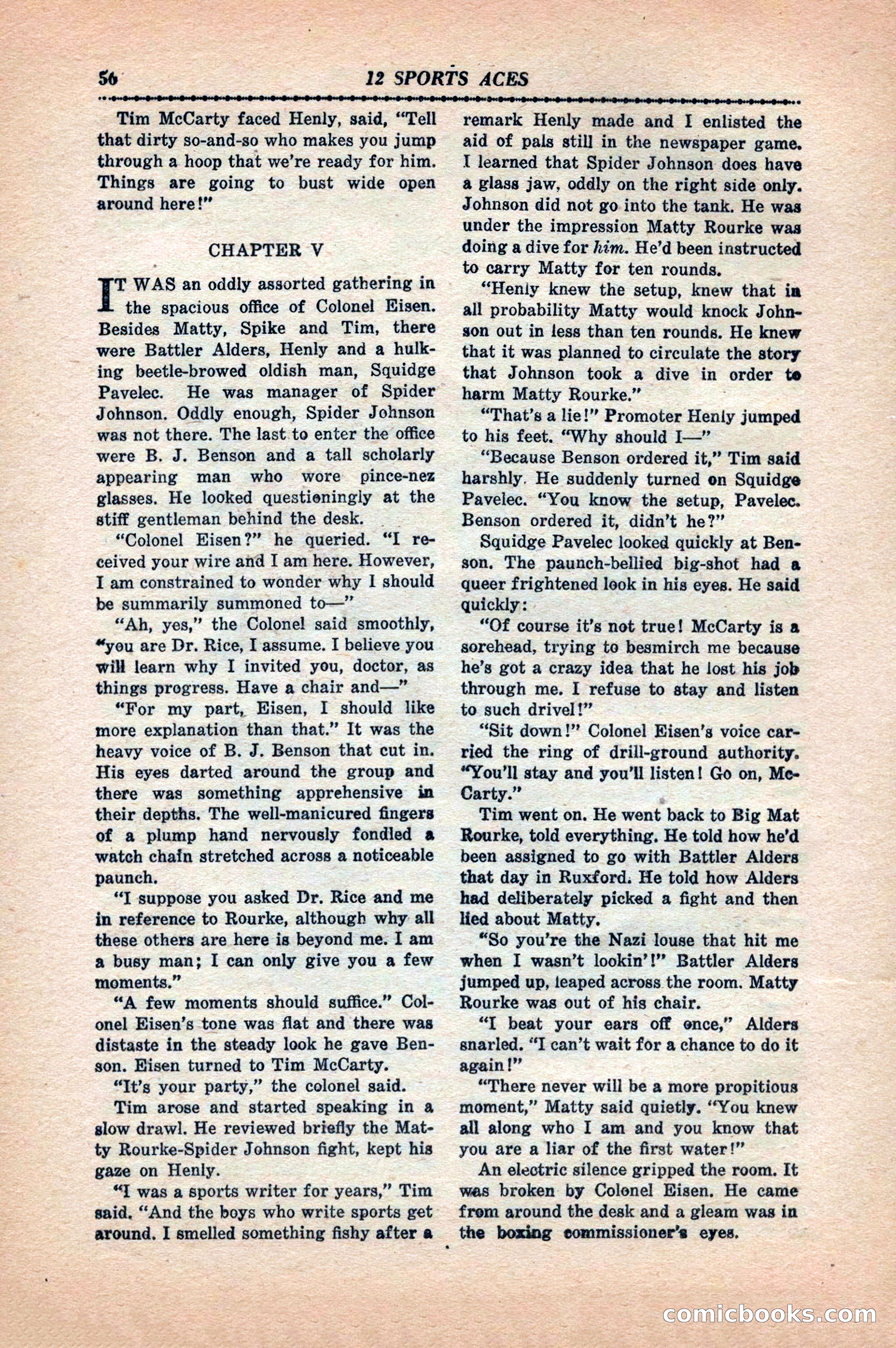 12 Sports Aces, May 1943 — page 58 of 100