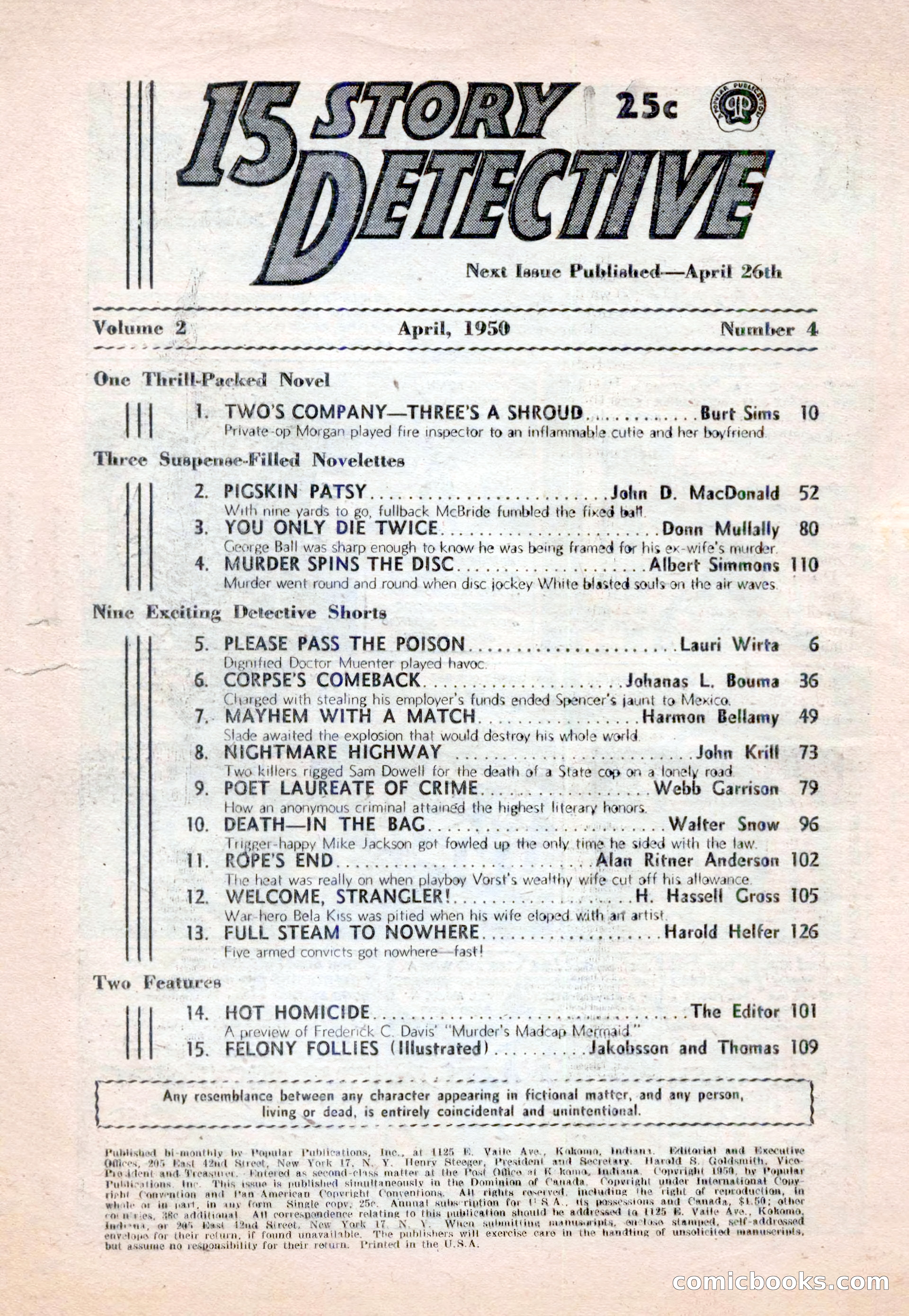 15 Story Detective, April 1950 — page 4 of 132