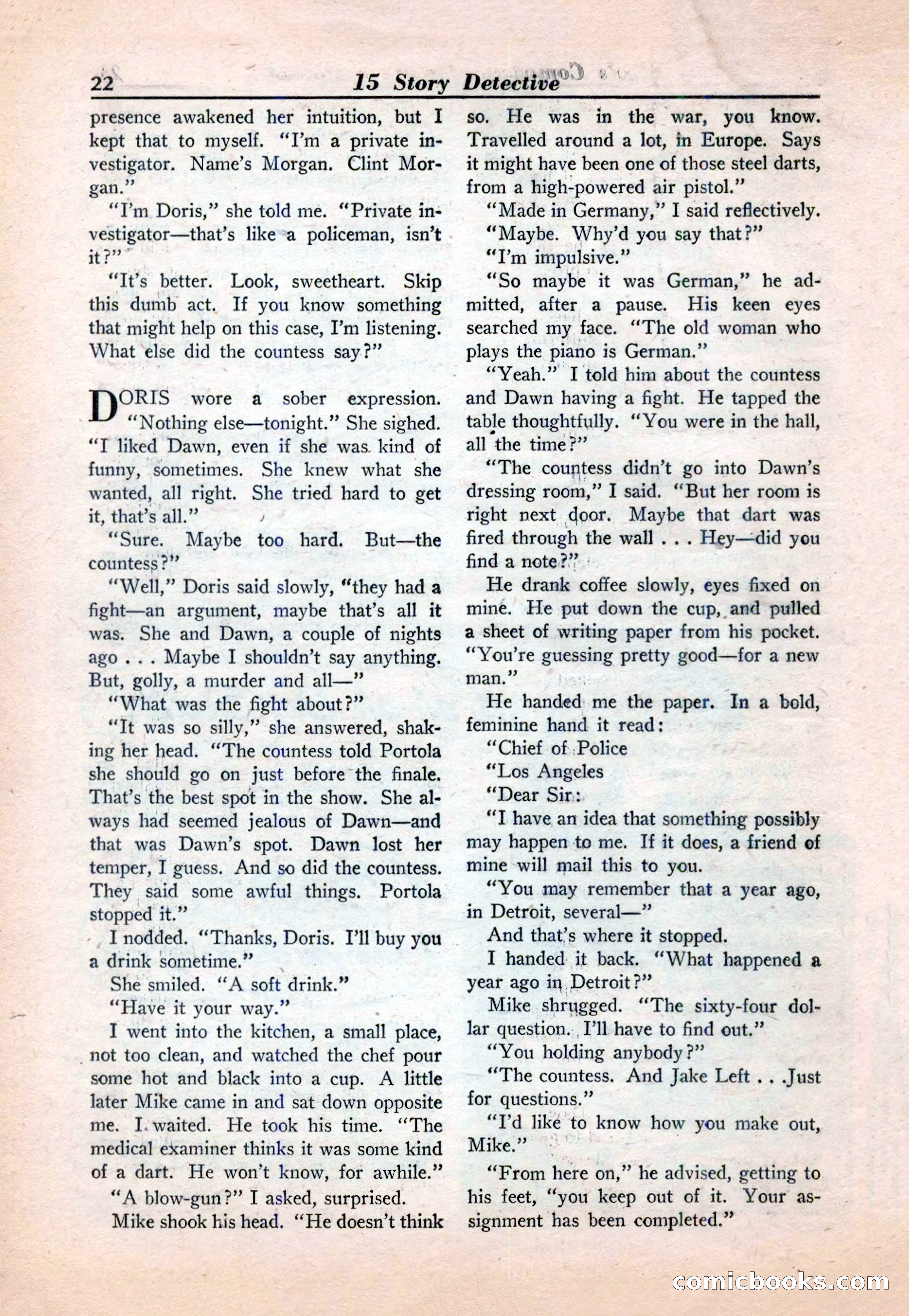 15 Story Detective, April 1950 — page 22 of 132