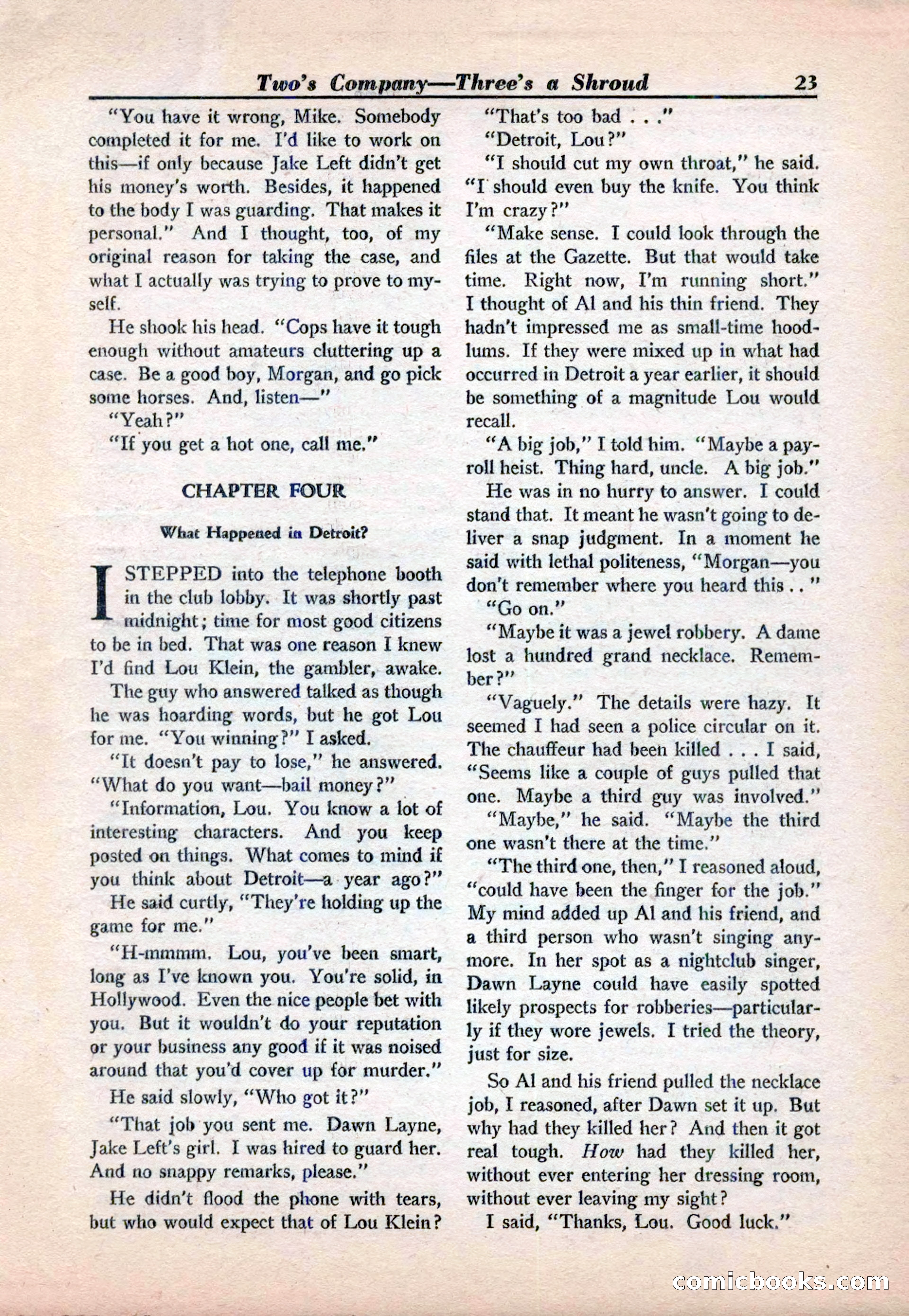 15 Story Detective, April 1950 — page 23 of 132