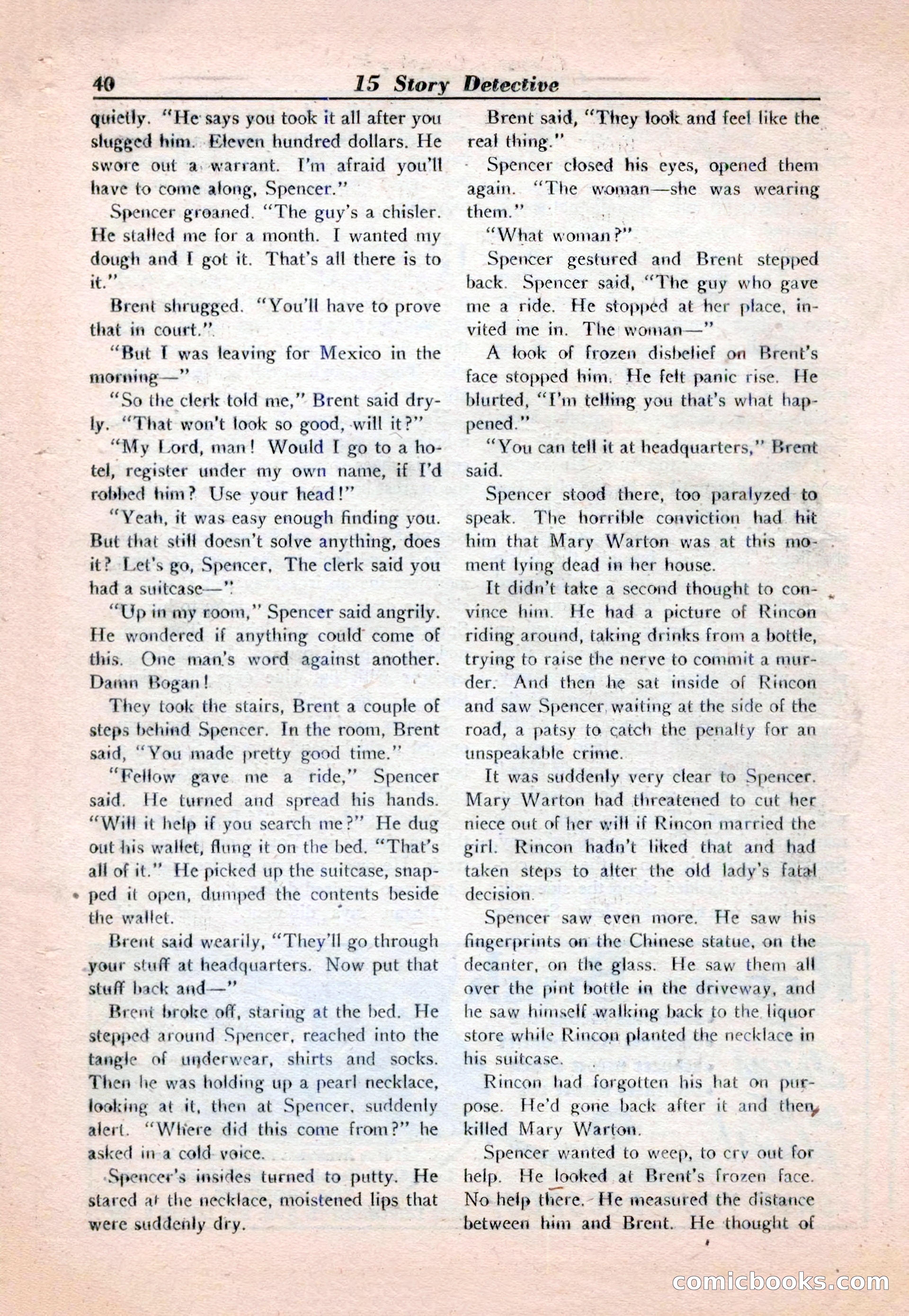 15 Story Detective, April 1950 — page 40 of 132
