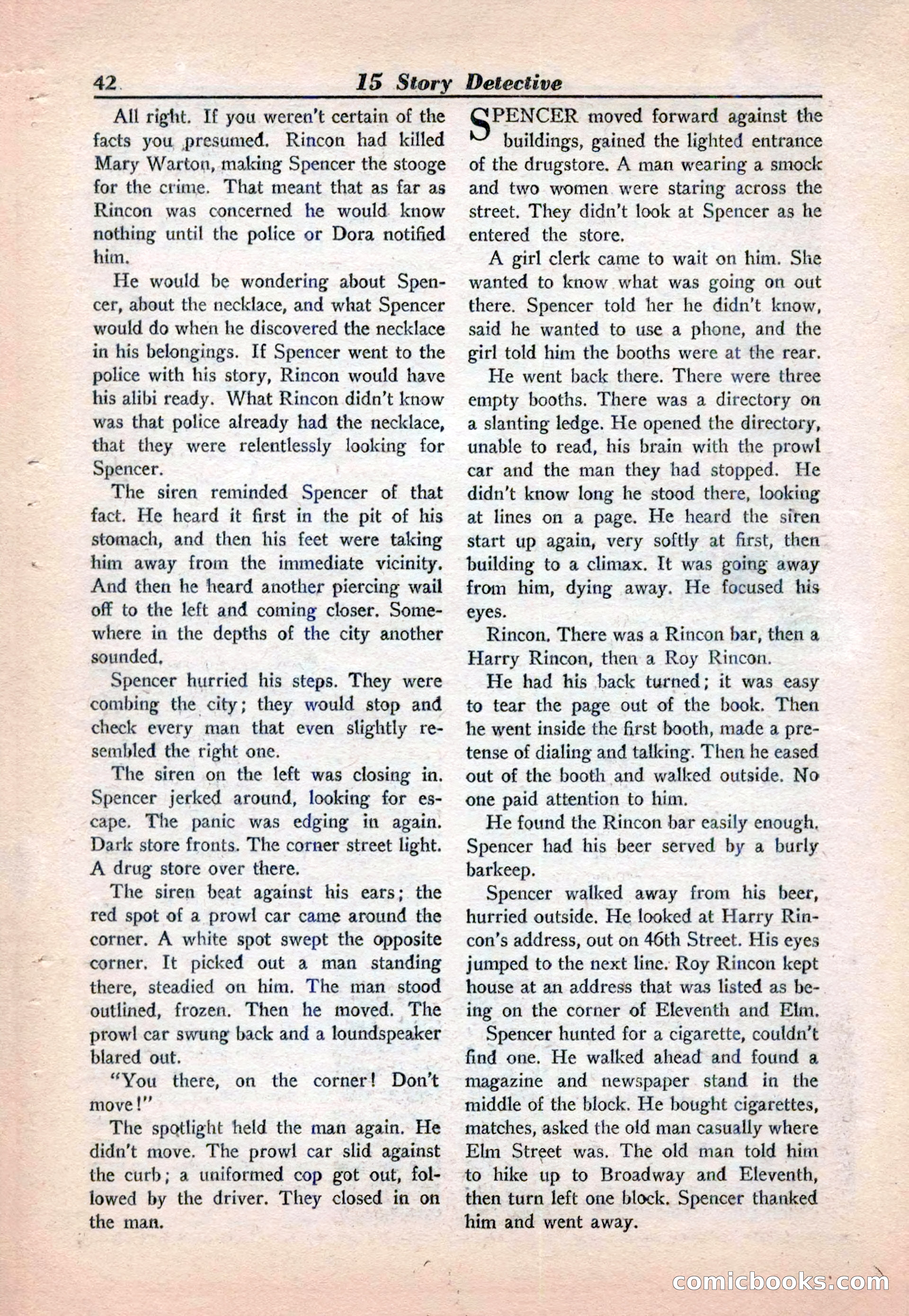 15 Story Detective, April 1950 — page 42 of 132