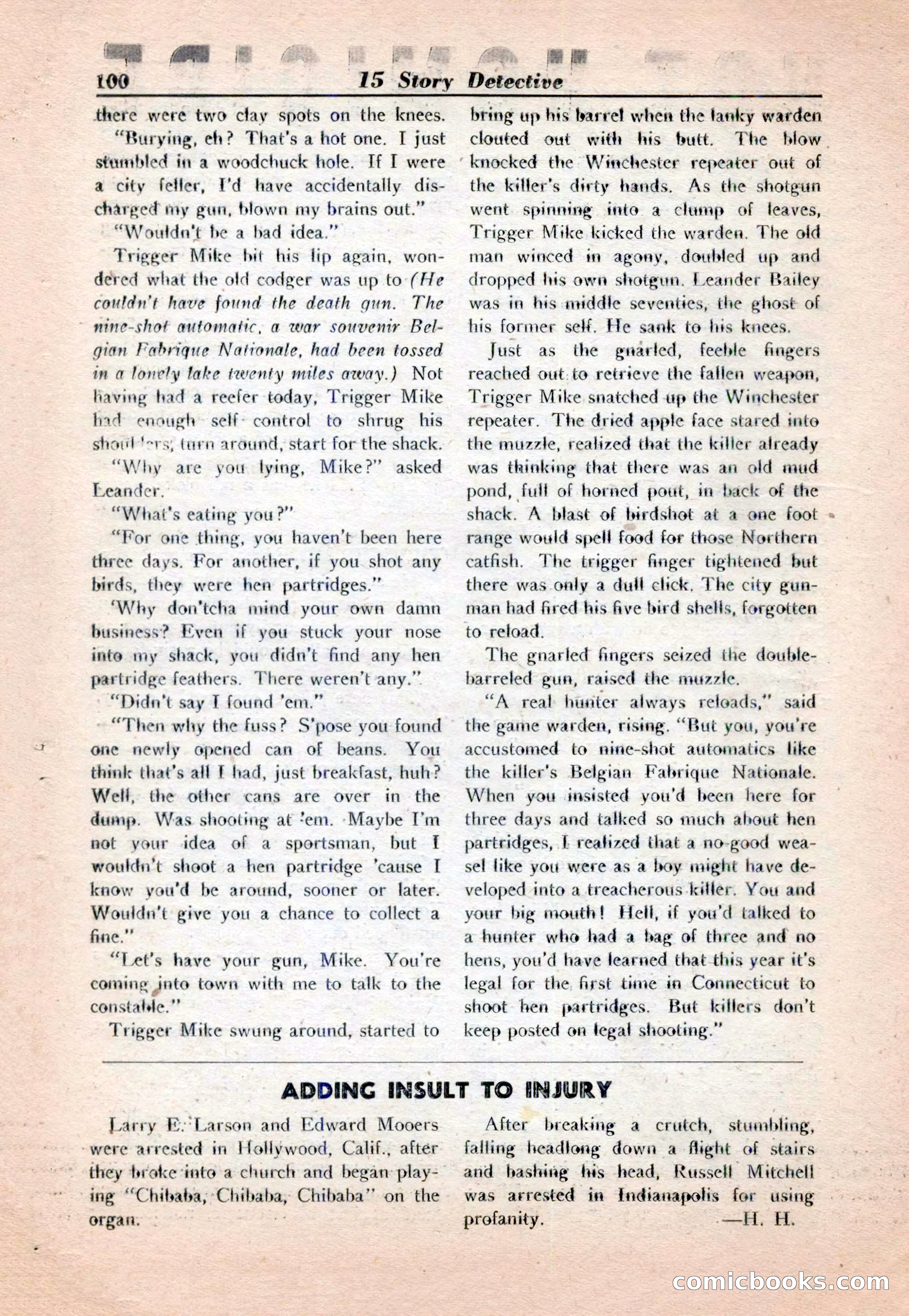 15 Story Detective, April 1950 — page 100 of 132