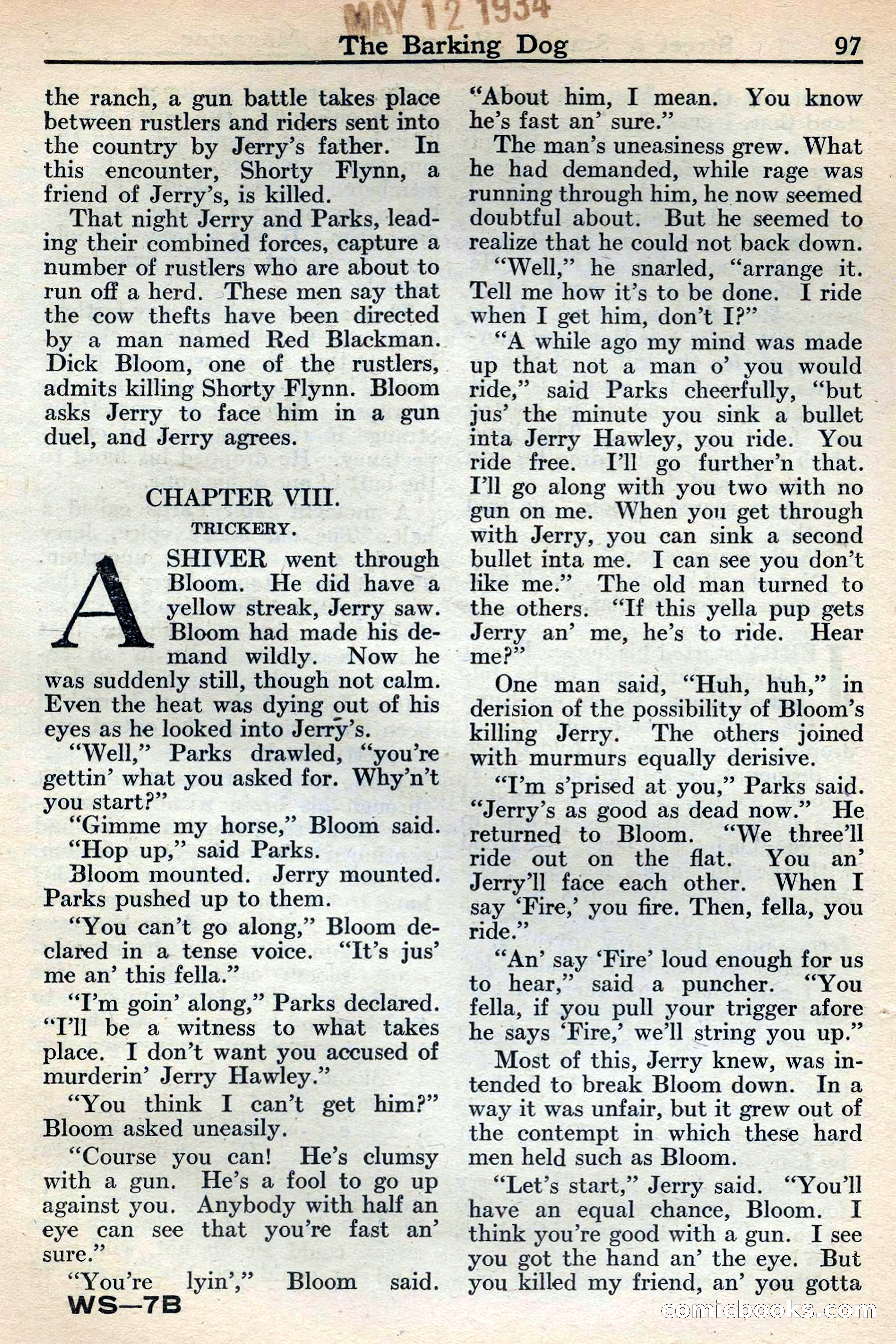 Western Story Magazine, May 12, 1934 — page 99 of 147
