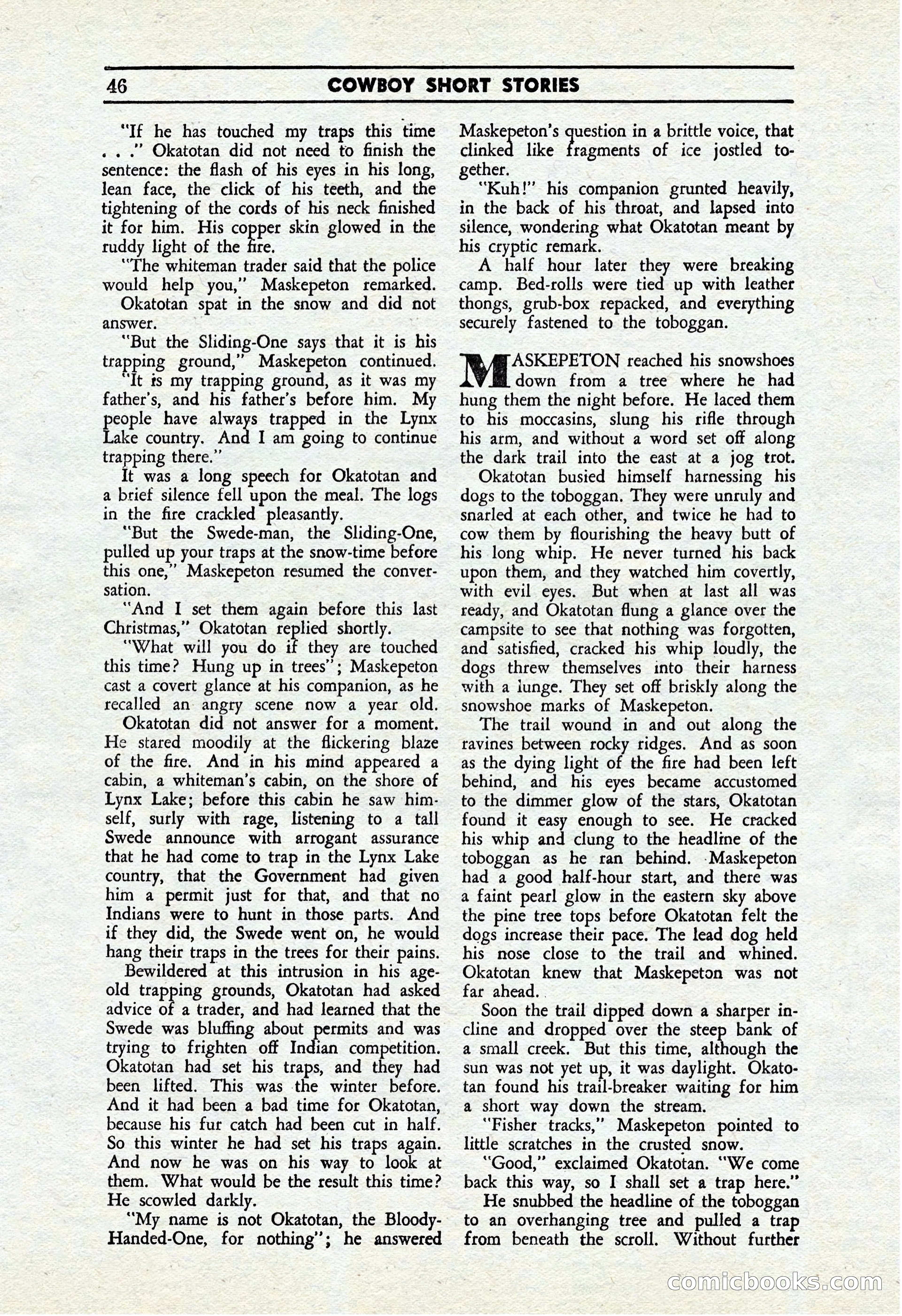 Cowboy Short Stories, November 1939 — page 45 of 114