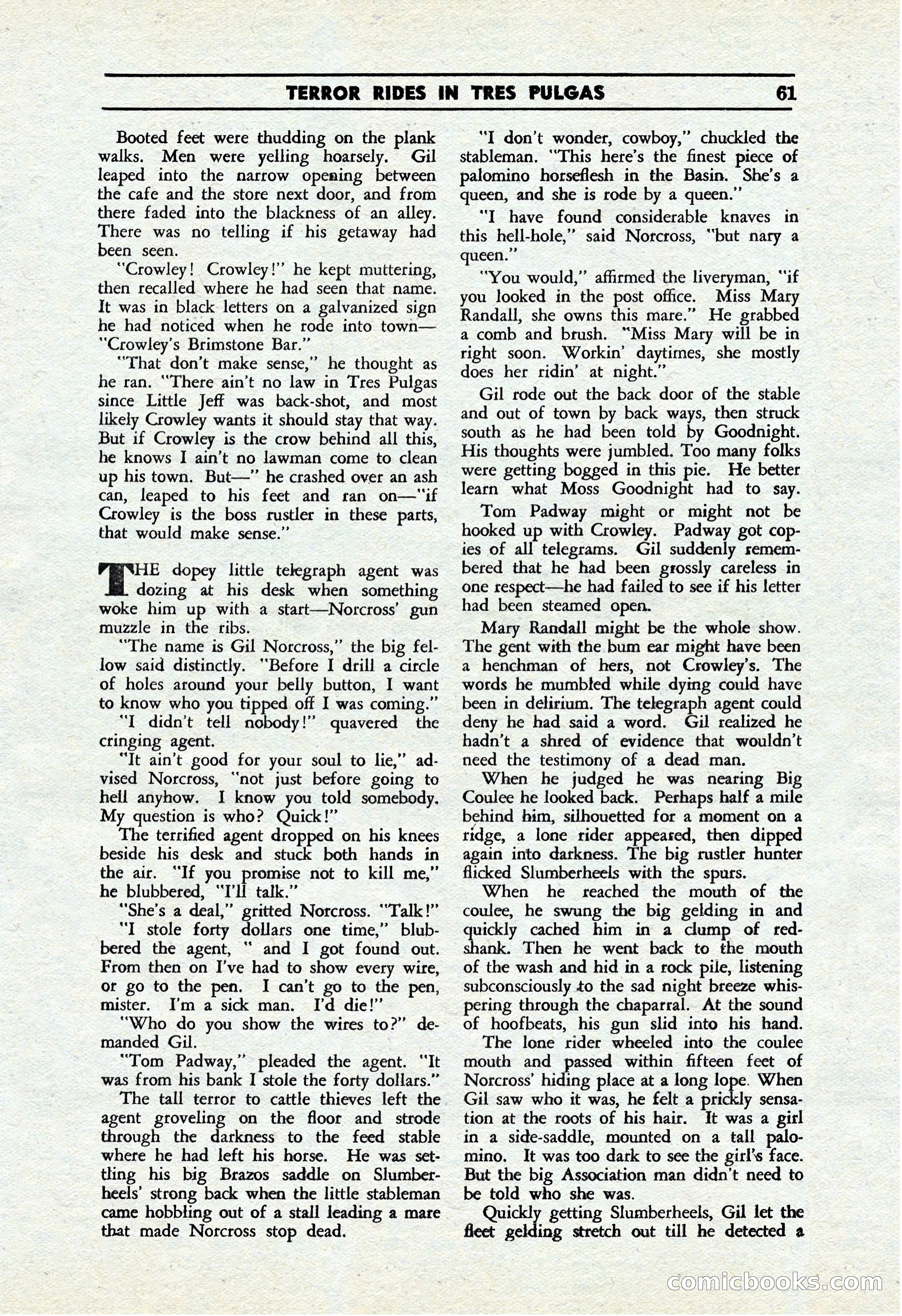 Cowboy Short Stories, November 1939 — page 60 of 114