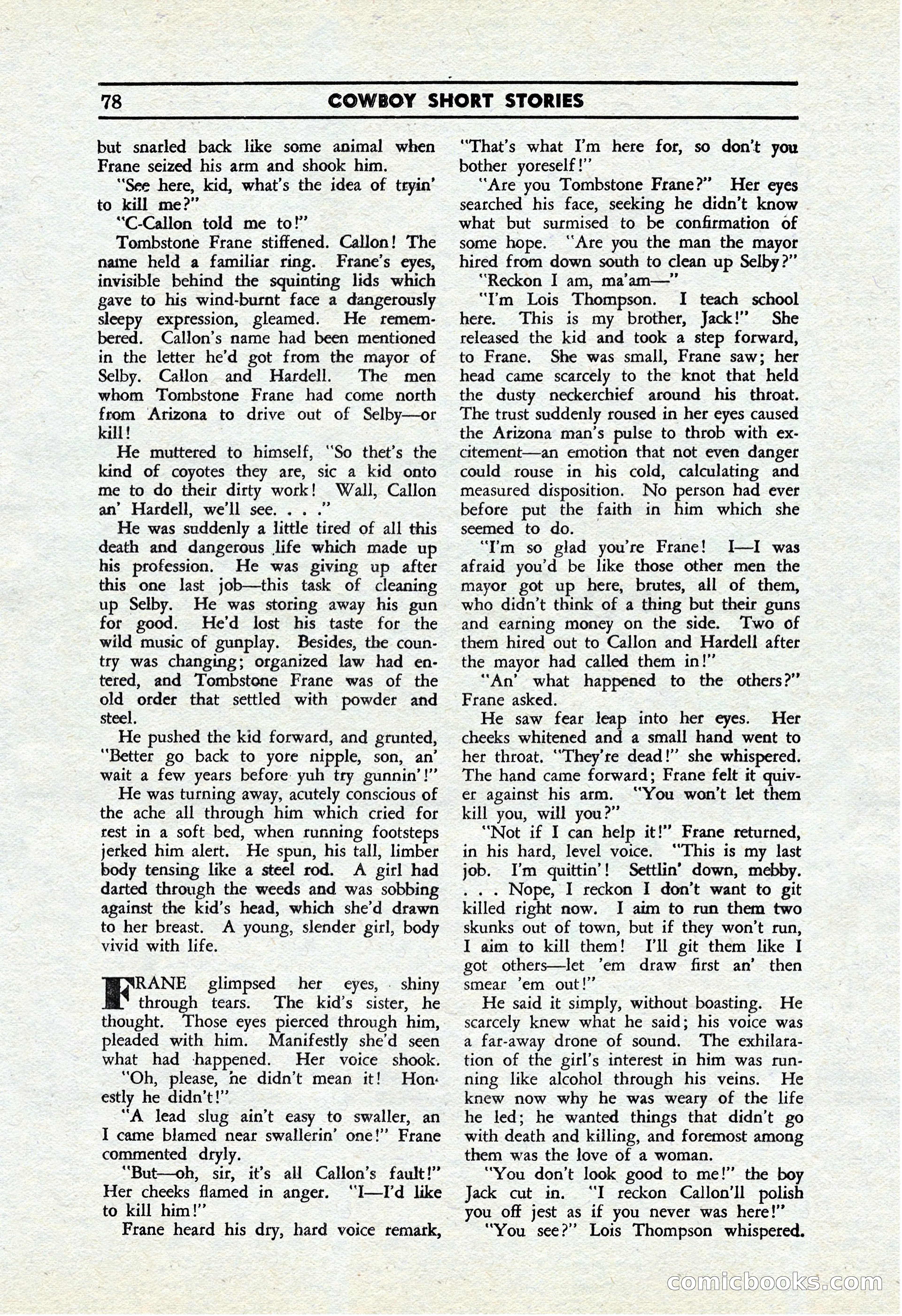 Cowboy Short Stories, November 1939 — page 77 of 114