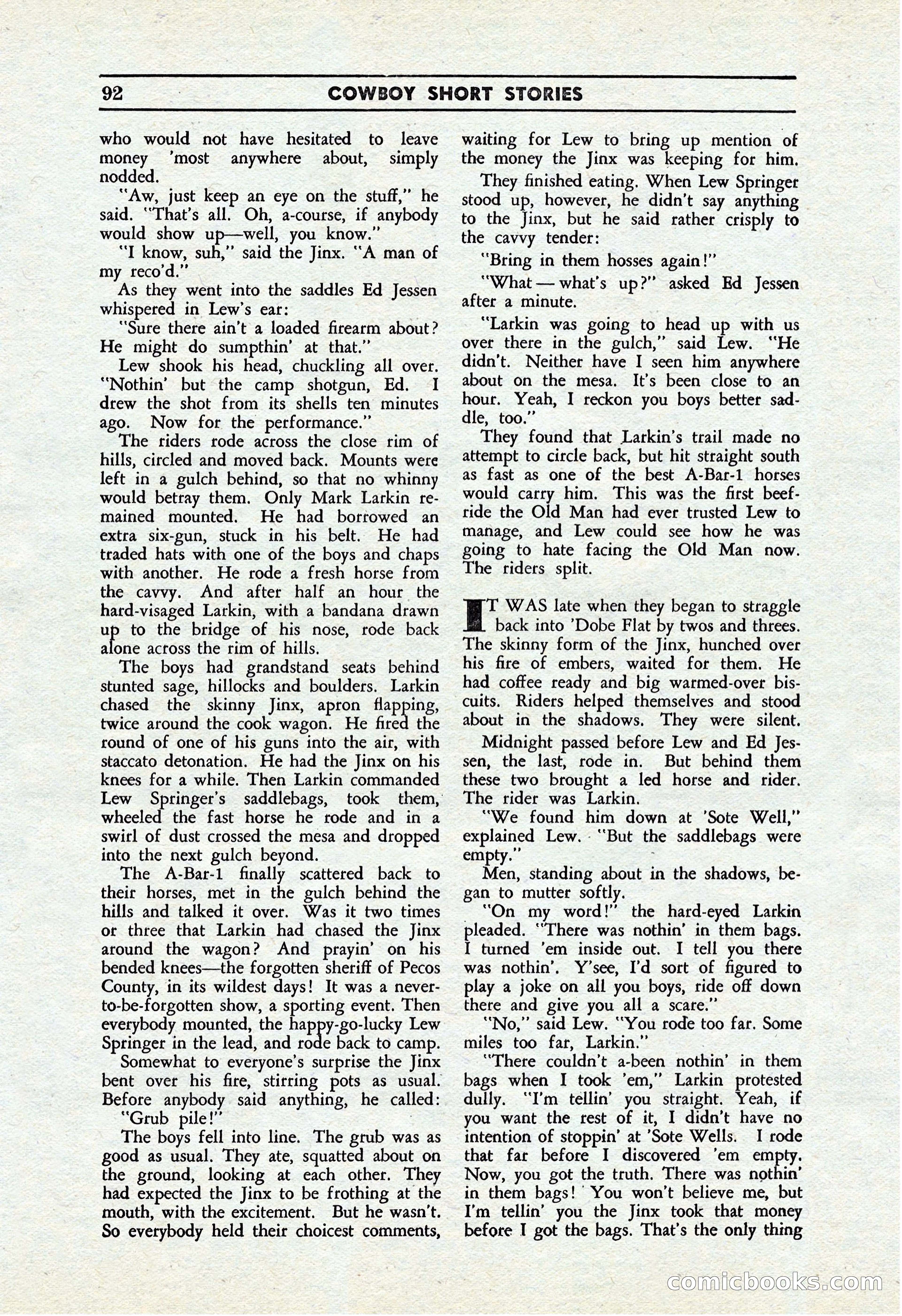 Cowboy Short Stories, November 1939 — page 91 of 114
