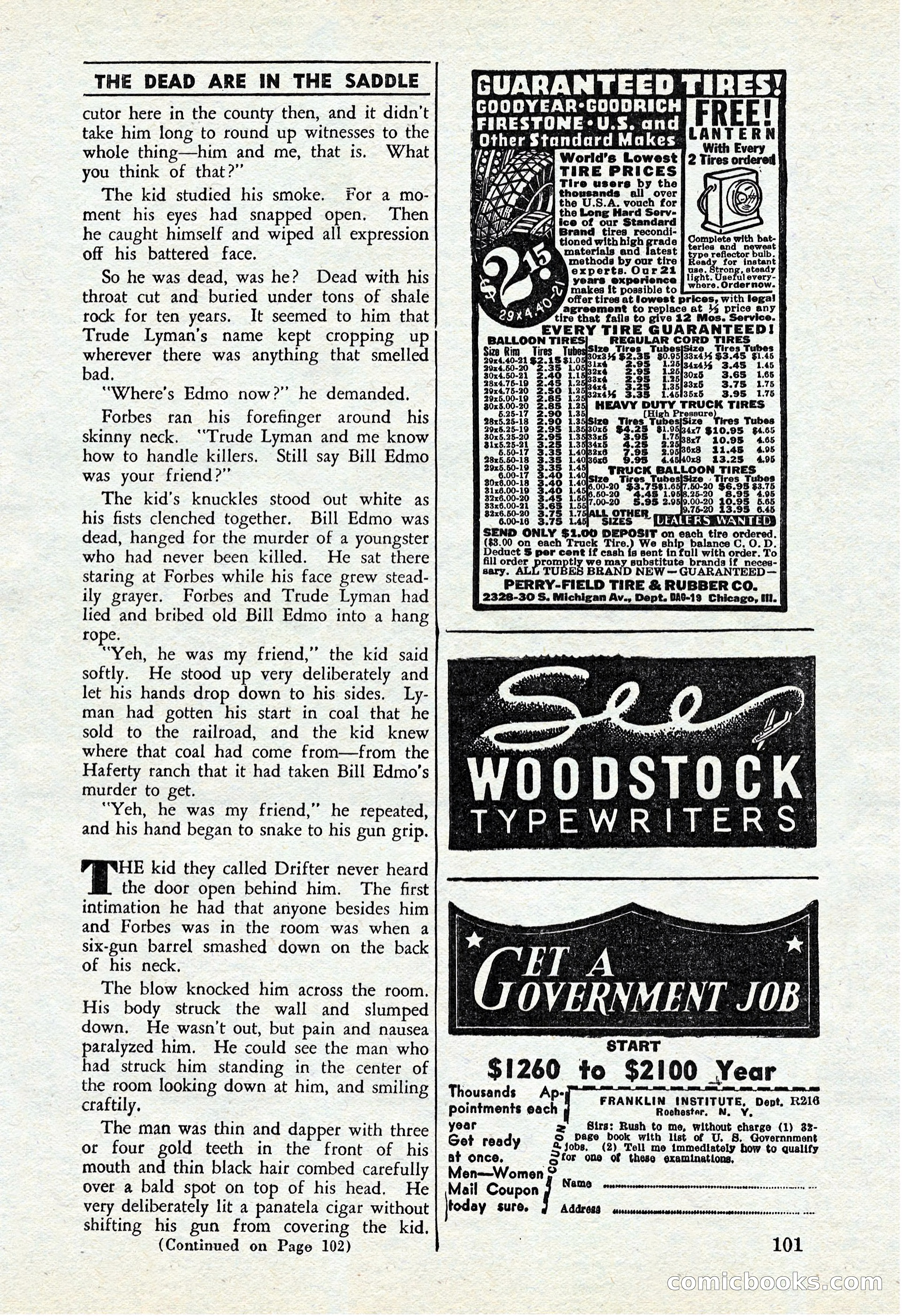 Cowboy Short Stories, November 1939 — page 100 of 114