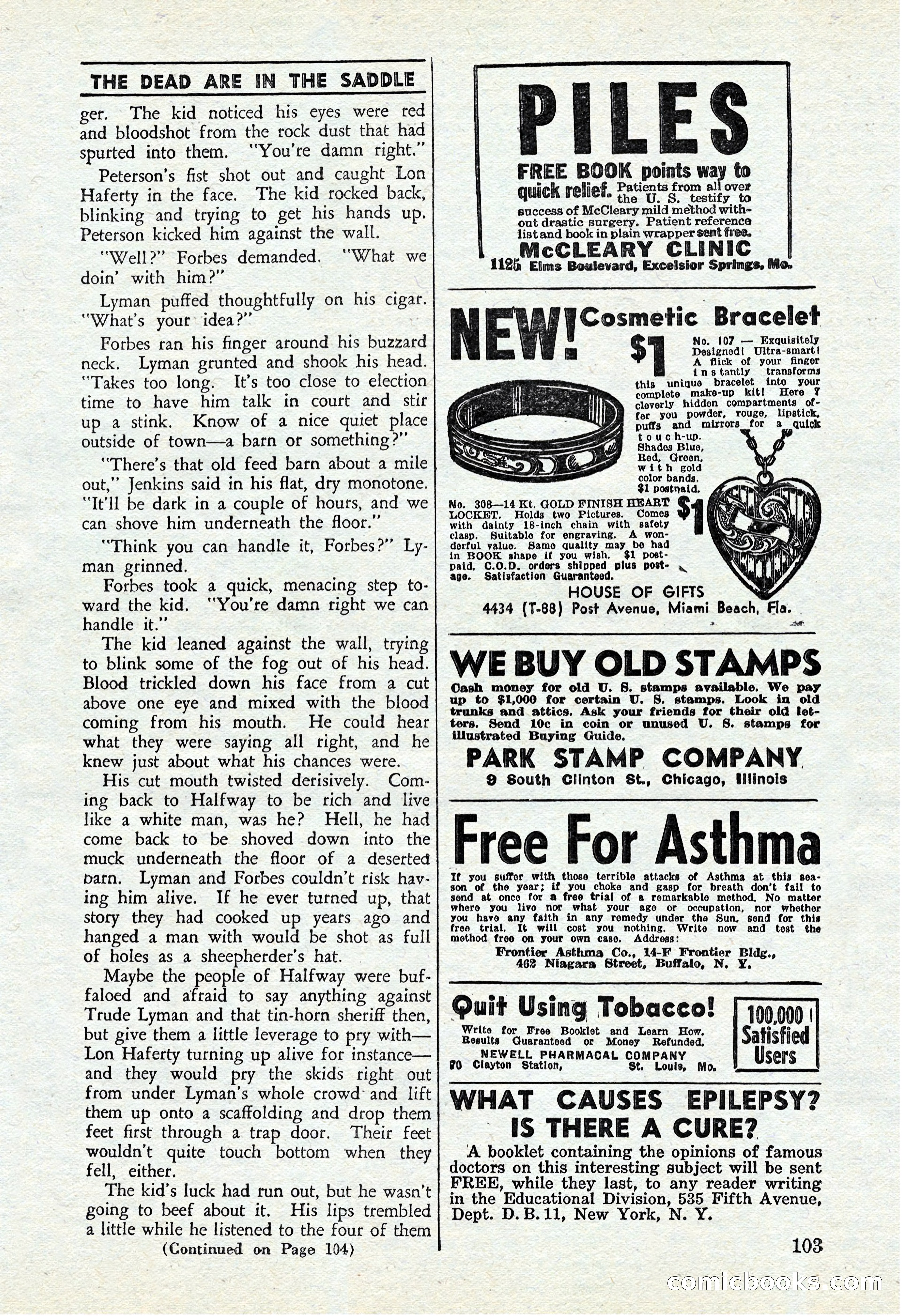 Cowboy Short Stories, November 1939 — page 102 of 114
