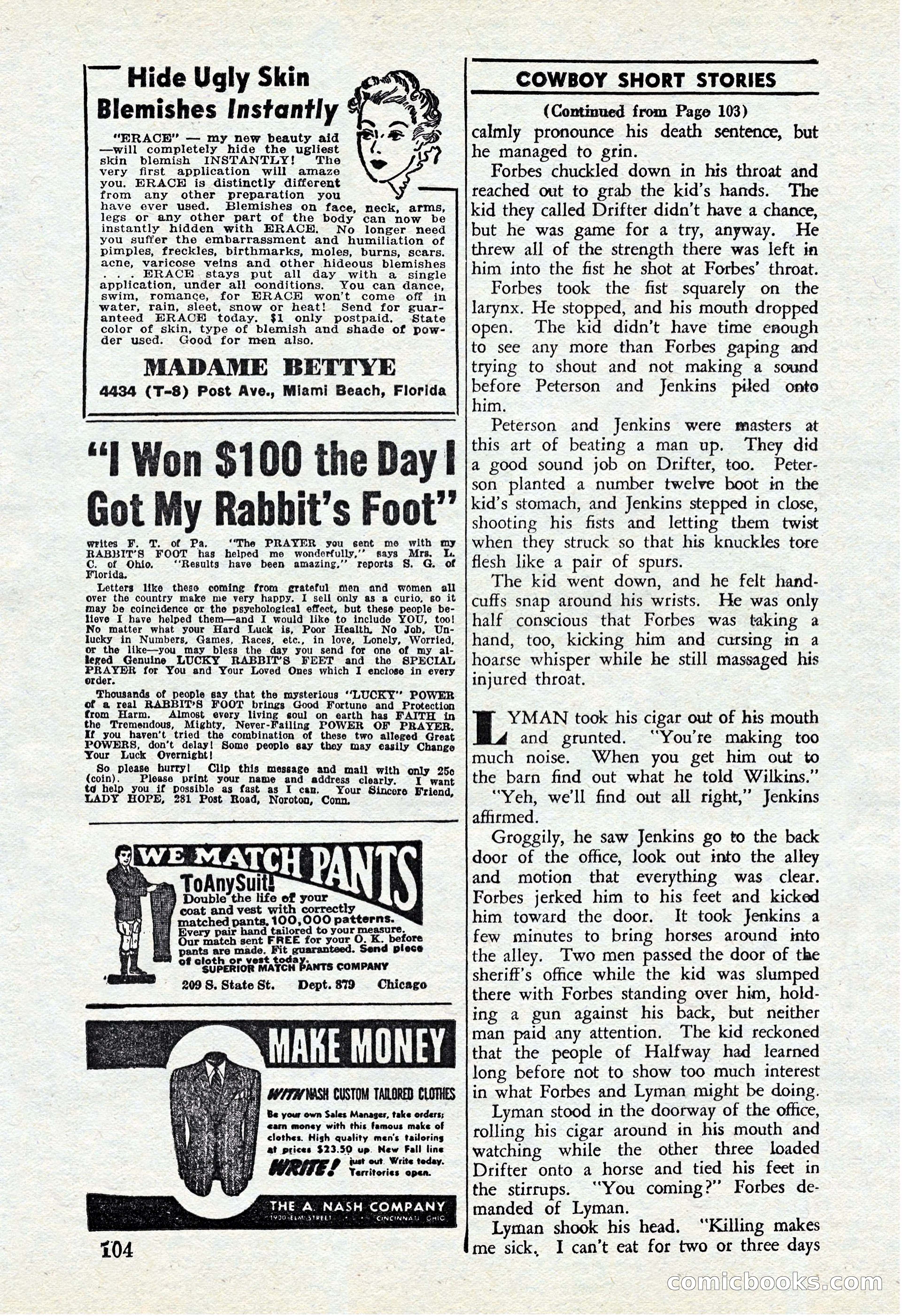 Cowboy Short Stories, November 1939 — page 103 of 114