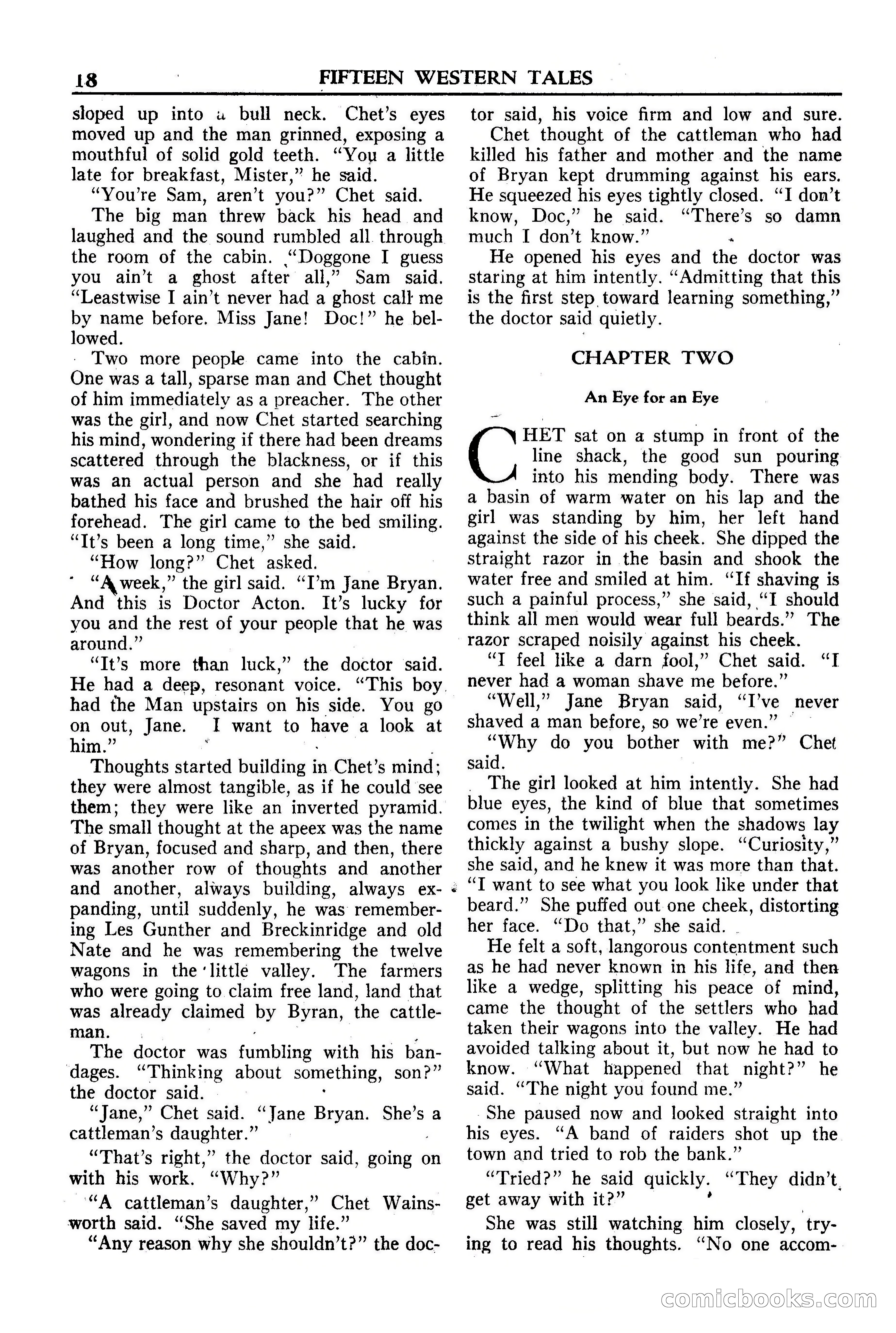 Fifteen Western Tales, January 1953 — page 18 of 116