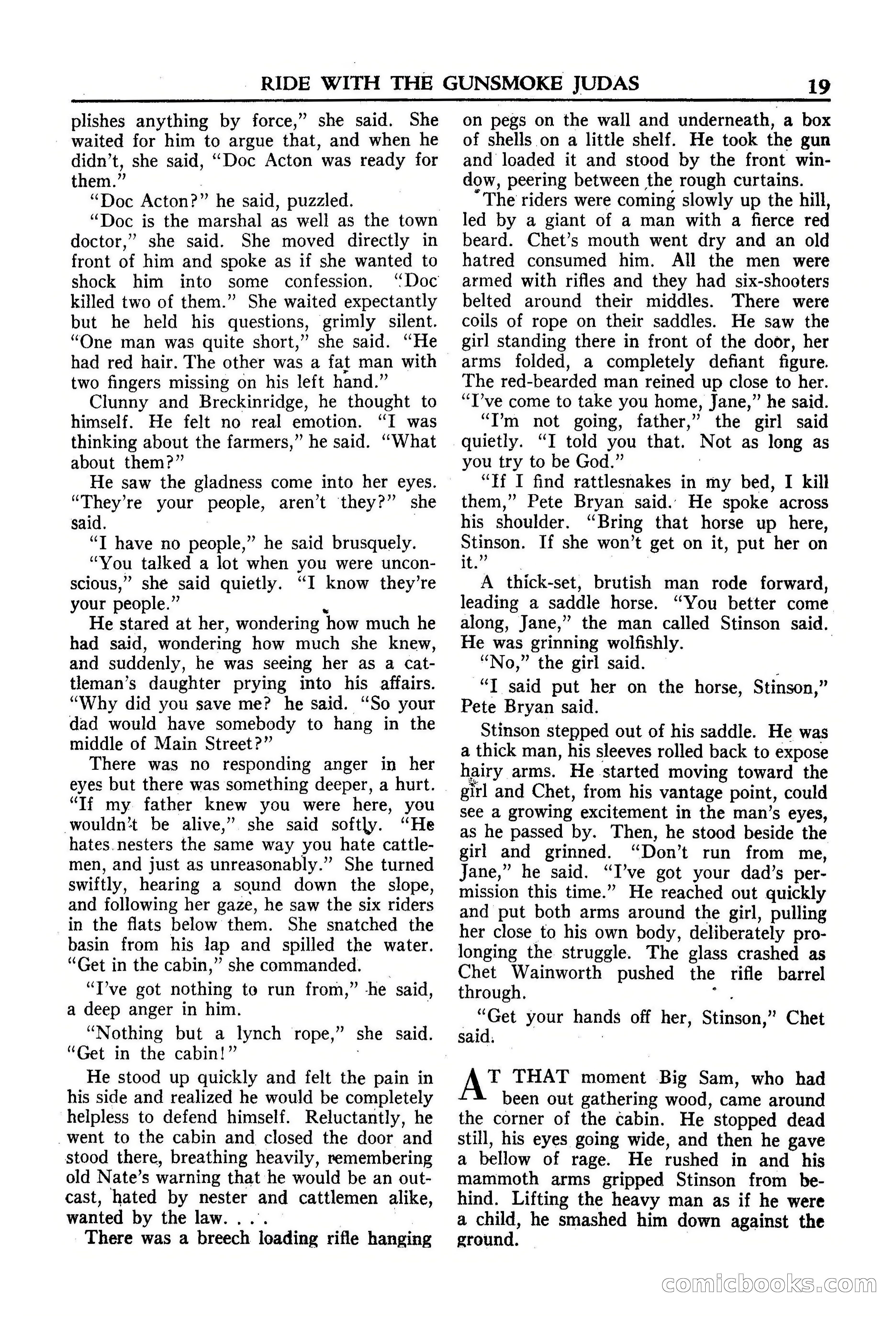 Fifteen Western Tales, January 1953 — page 19 of 116