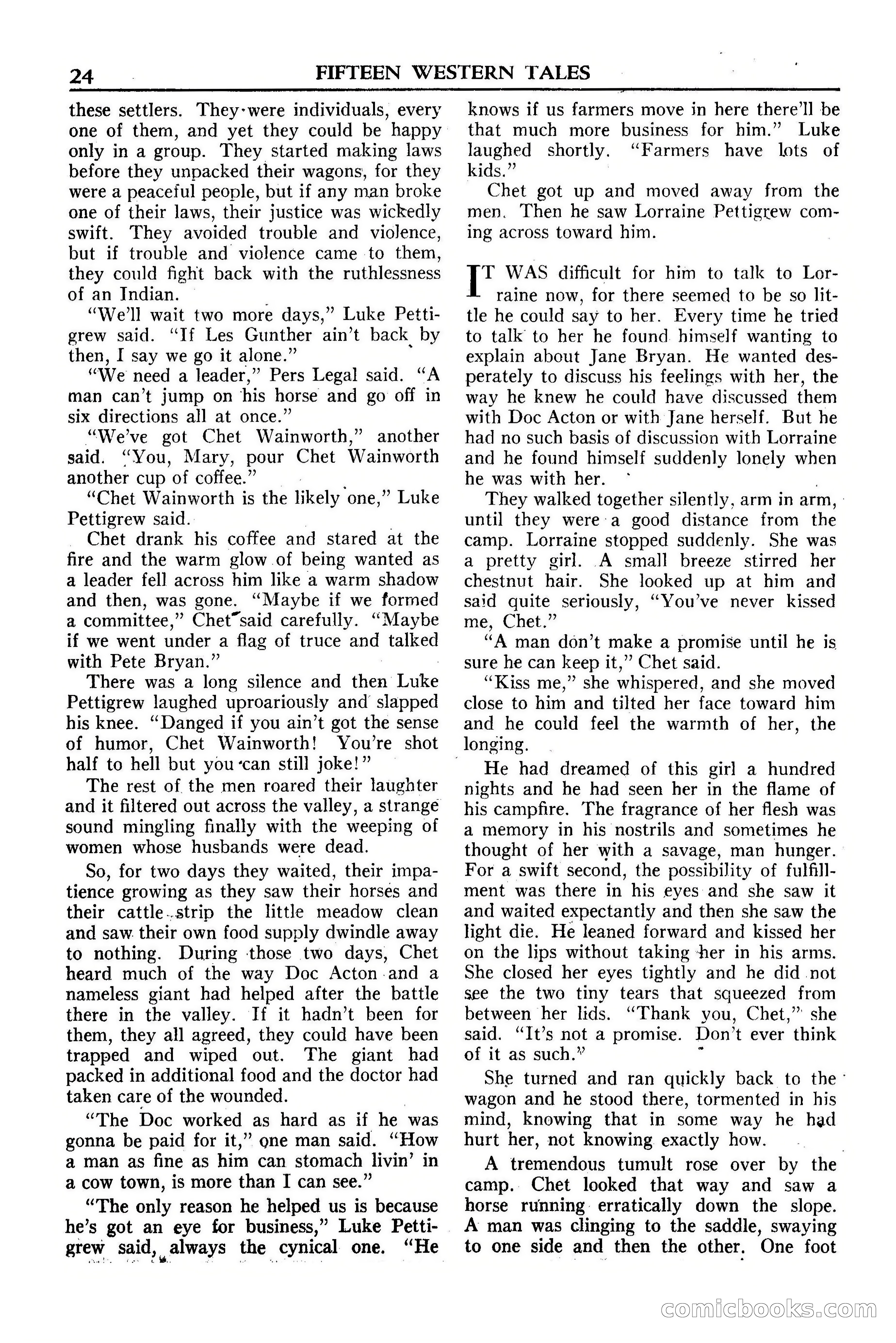Fifteen Western Tales, January 1953 — page 24 of 116
