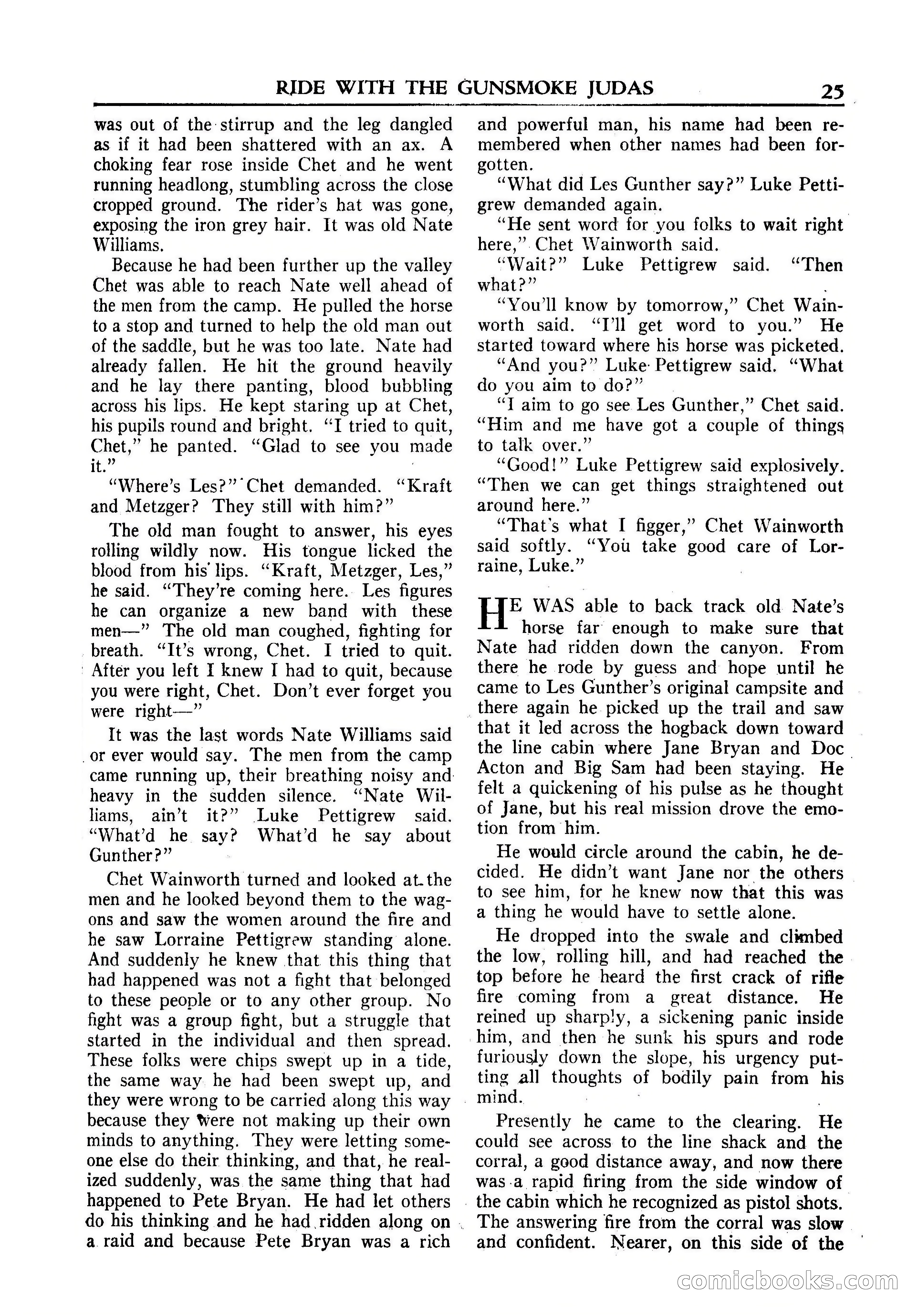 Fifteen Western Tales, January 1953 — page 25 of 116