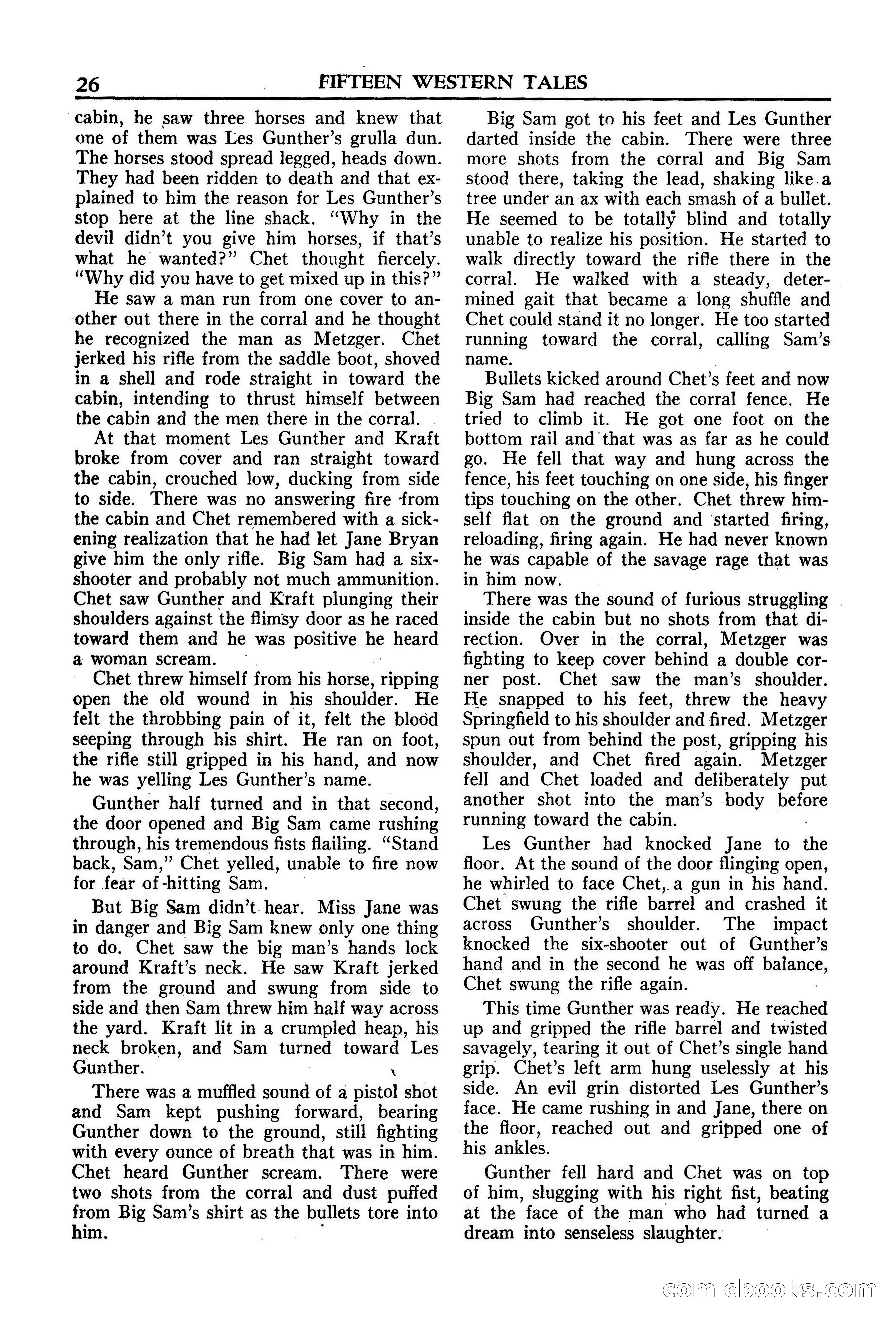 Fifteen Western Tales, January 1953 — page 26 of 116