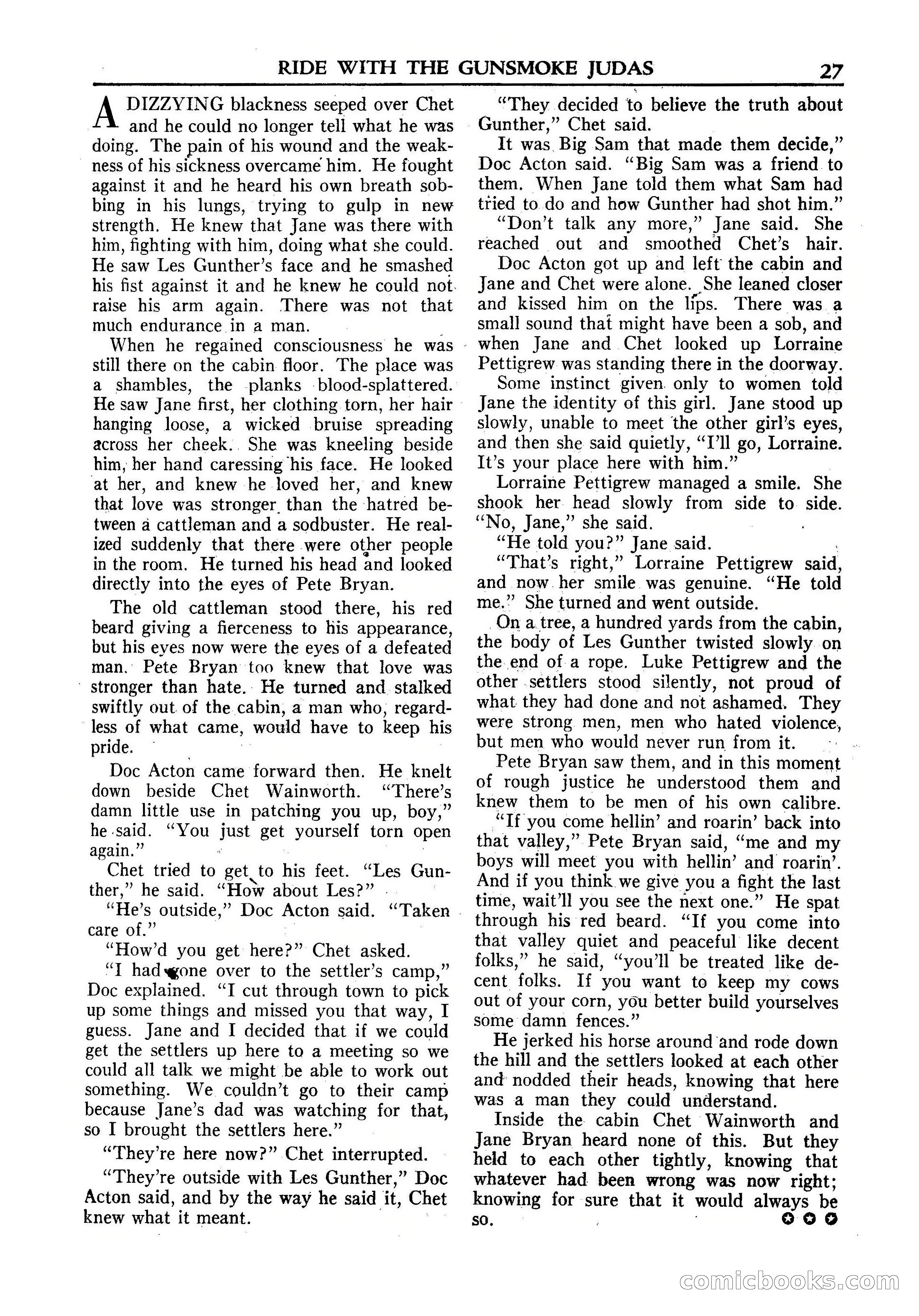 Fifteen Western Tales, January 1953 — page 27 of 116