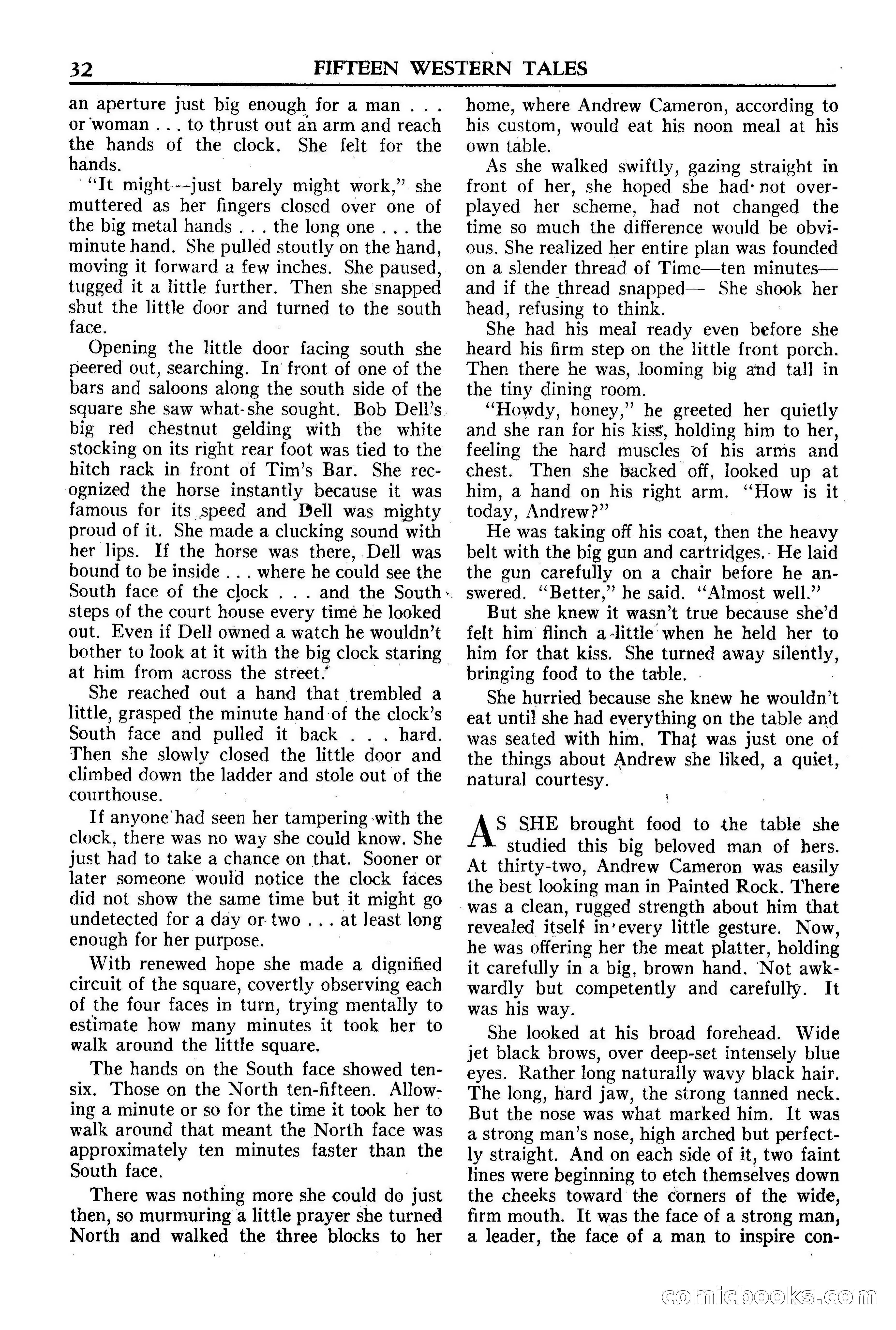 Fifteen Western Tales, January 1953 — page 32 of 116