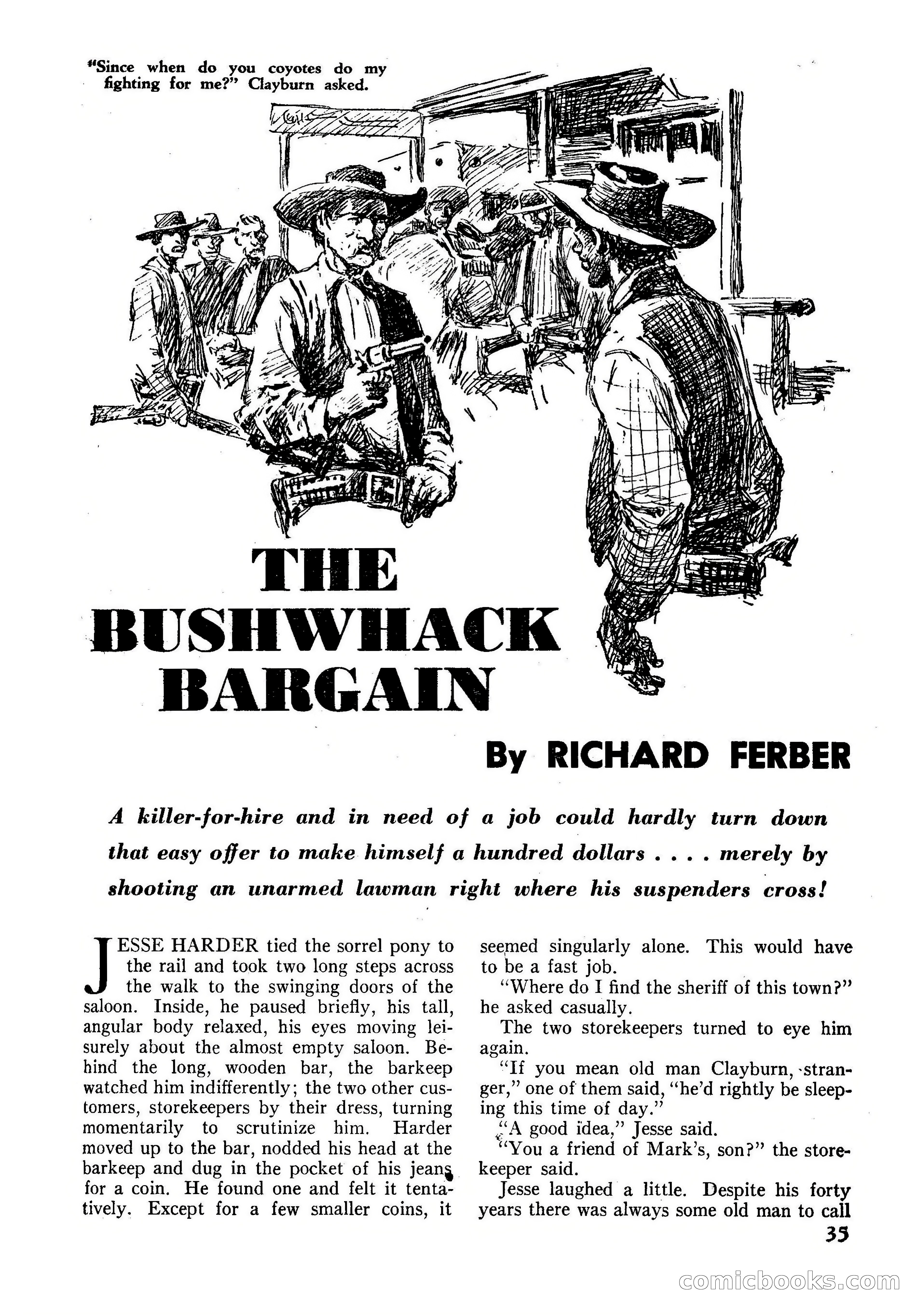 Fifteen Western Tales, January 1953 — page 35 of 116