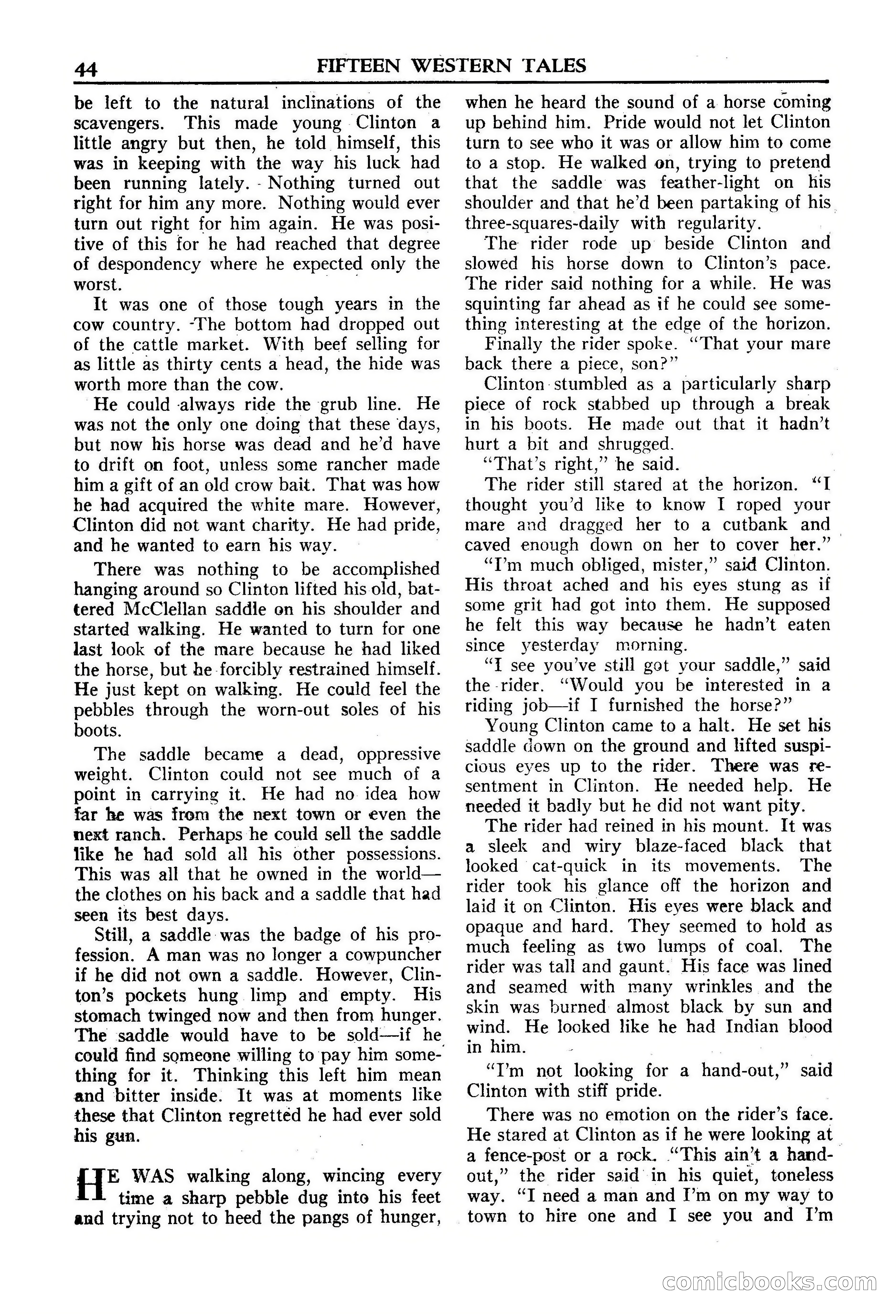 Fifteen Western Tales, January 1953 — page 44 of 116