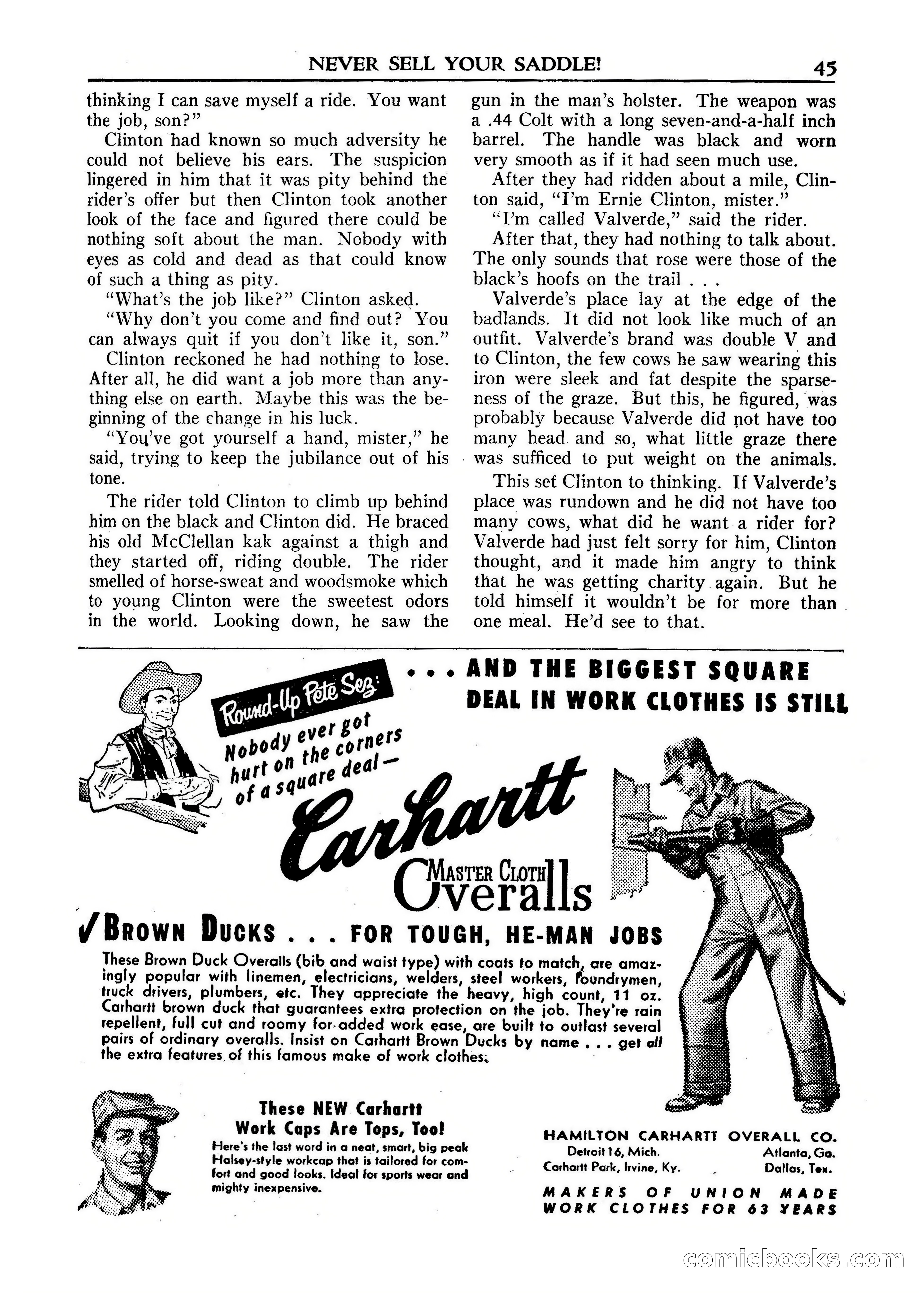 Fifteen Western Tales, January 1953 — page 45 of 116