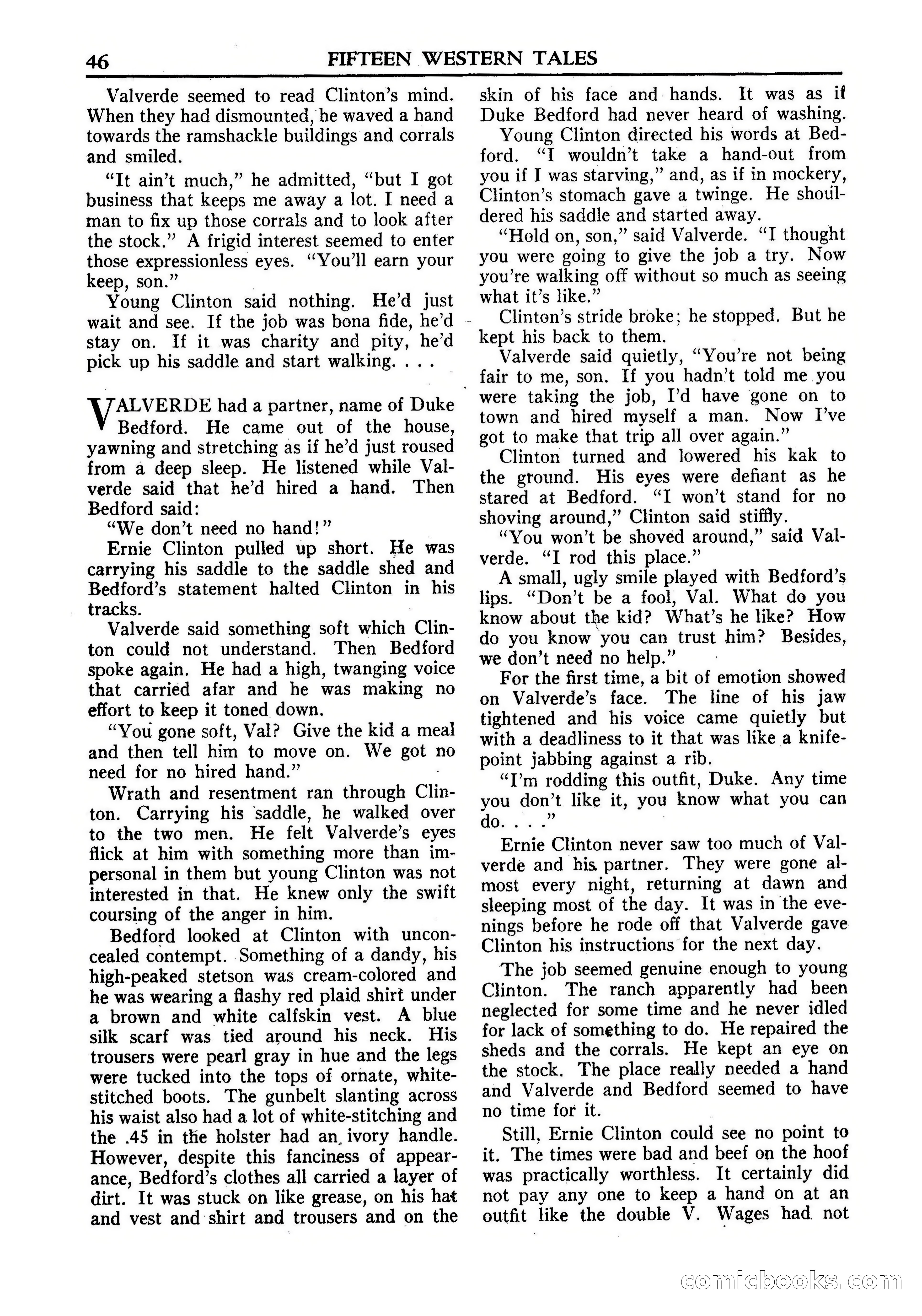 Fifteen Western Tales, January 1953 — page 46 of 116