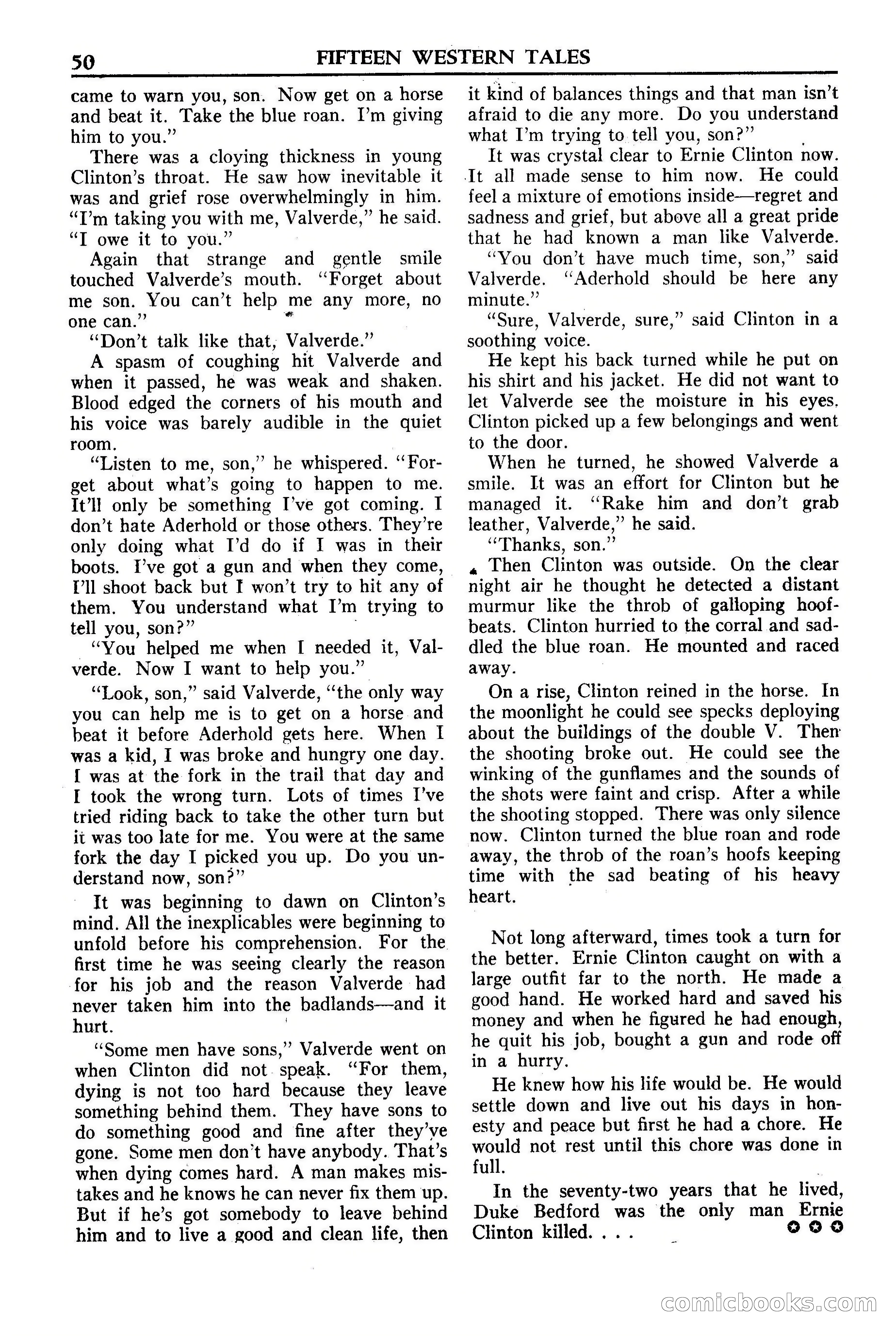 Fifteen Western Tales, January 1953 — page 50 of 116