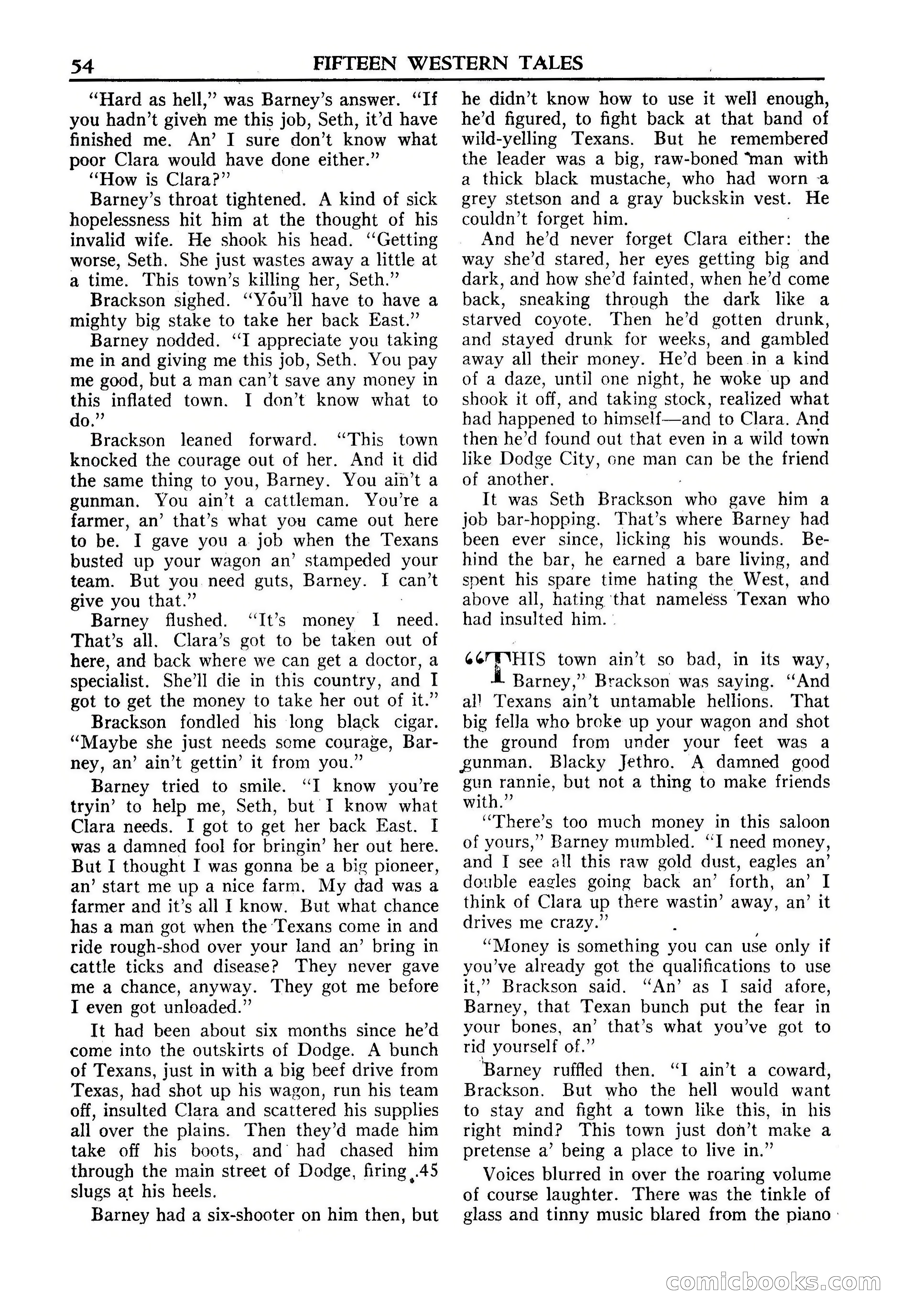 Fifteen Western Tales, January 1953 — page 54 of 116