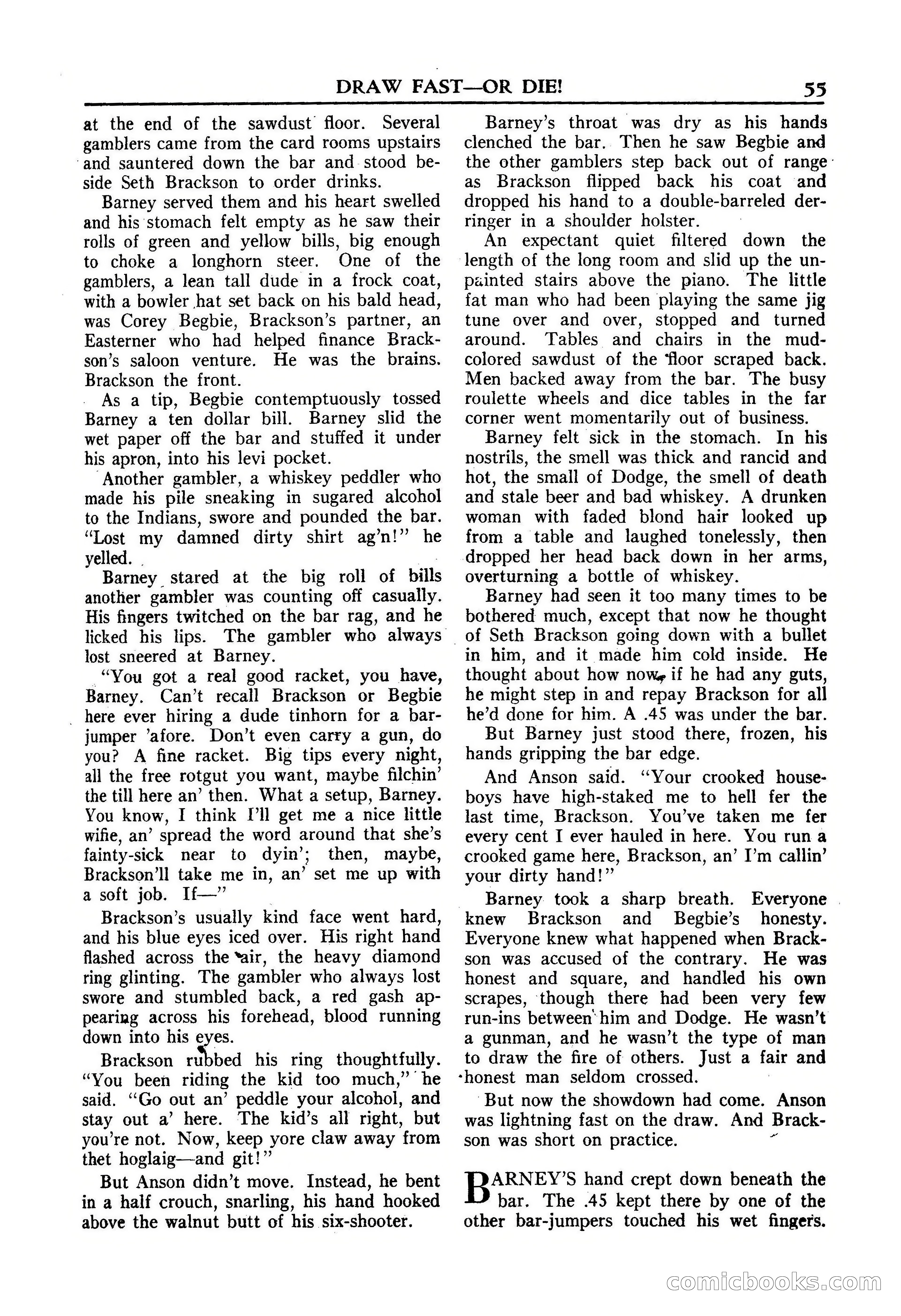 Fifteen Western Tales, January 1953 — page 55 of 116