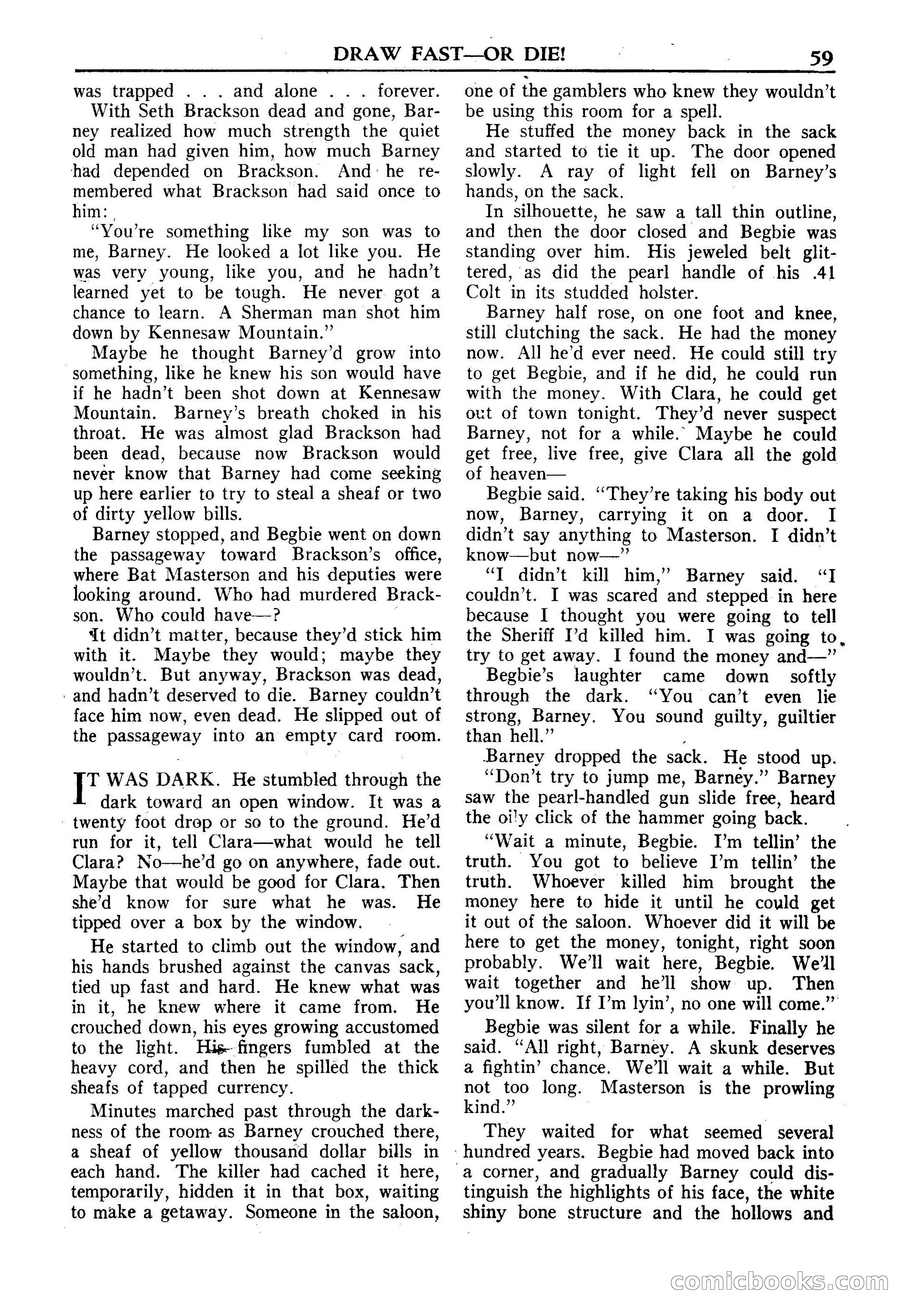 Fifteen Western Tales, January 1953 — page 59 of 116