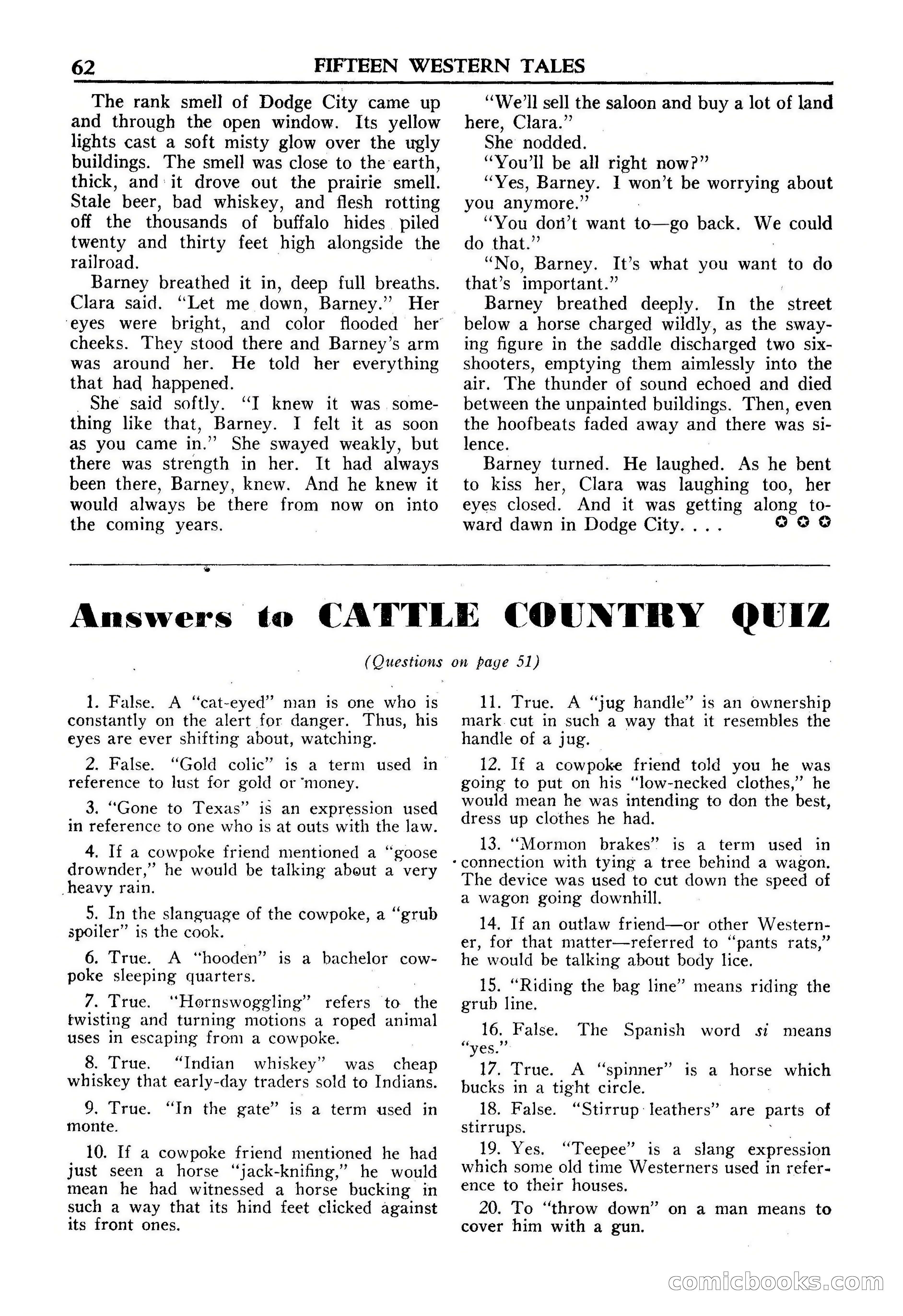 Fifteen Western Tales, January 1953 — page 62 of 116