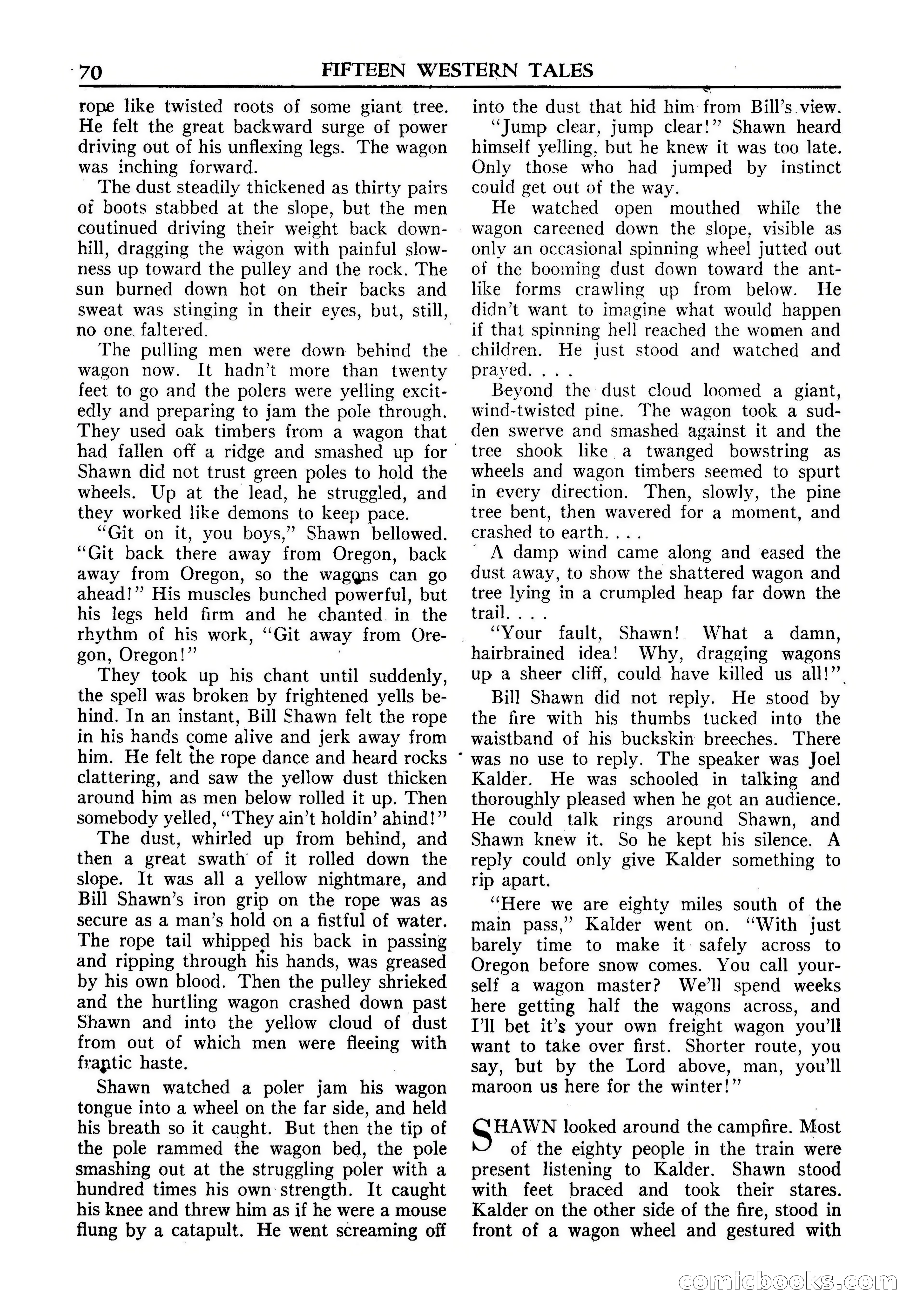 Fifteen Western Tales, January 1953 — page 70 of 116