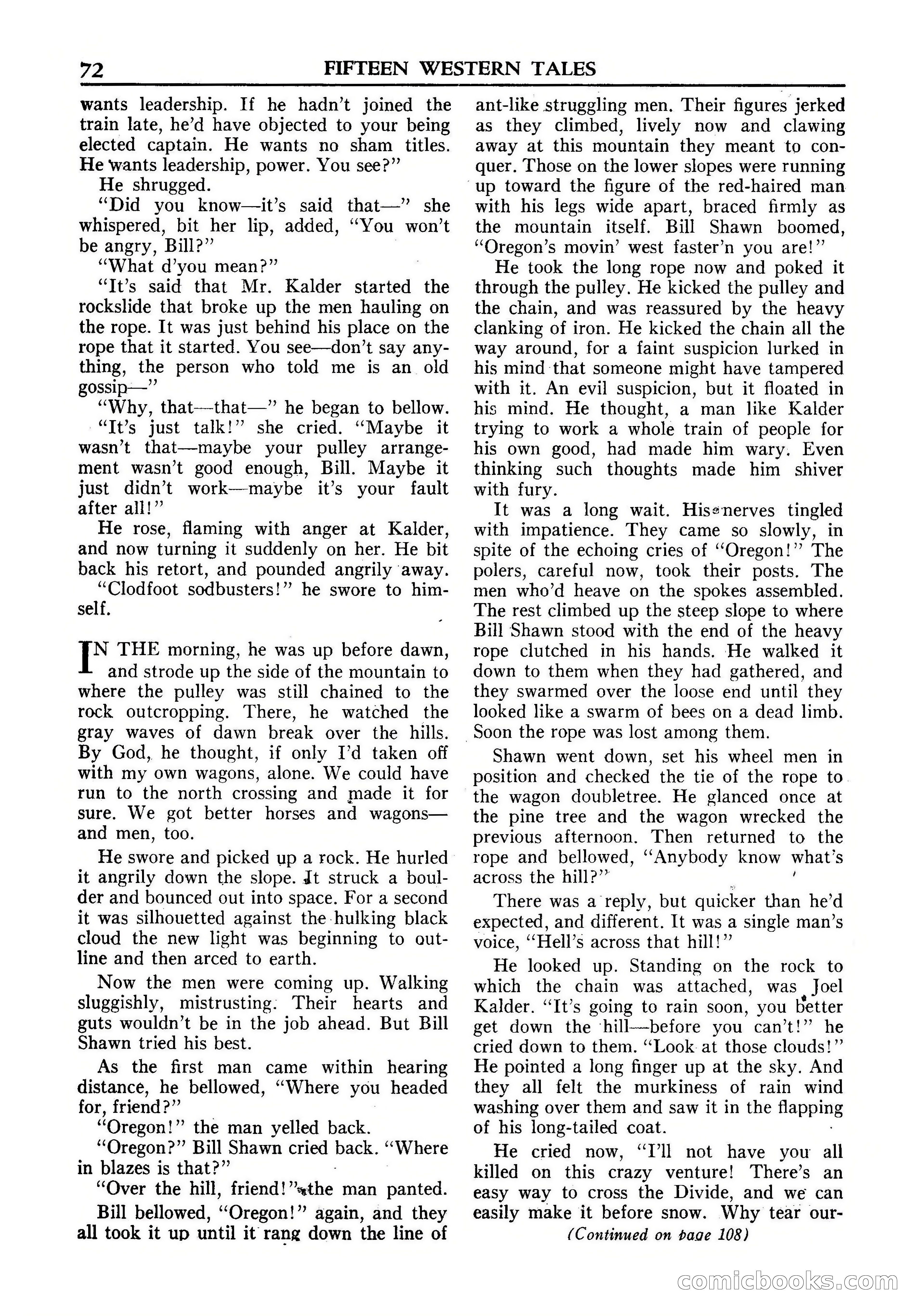 Fifteen Western Tales, January 1953 — page 72 of 116