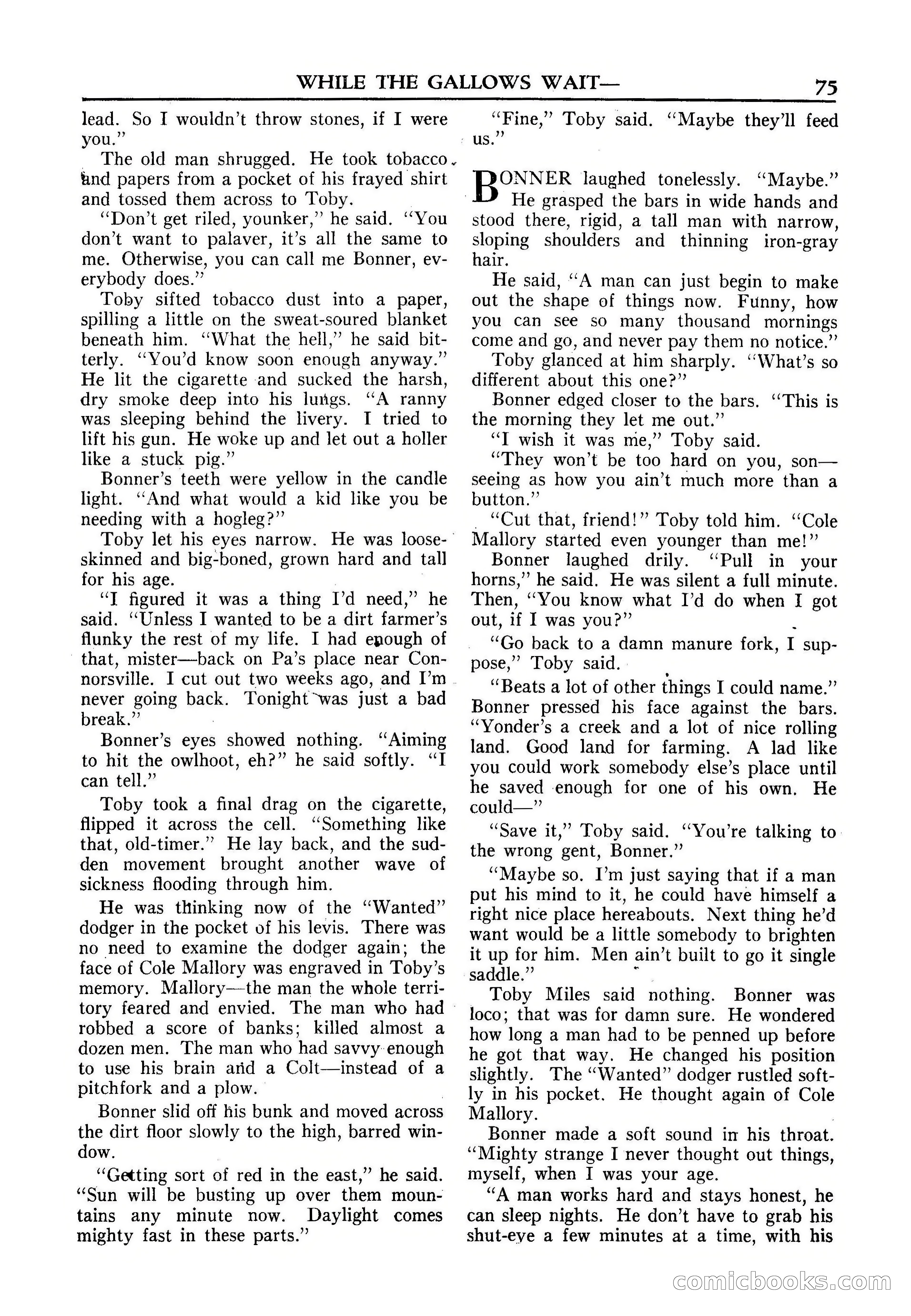 Fifteen Western Tales, January 1953 — page 75 of 116
