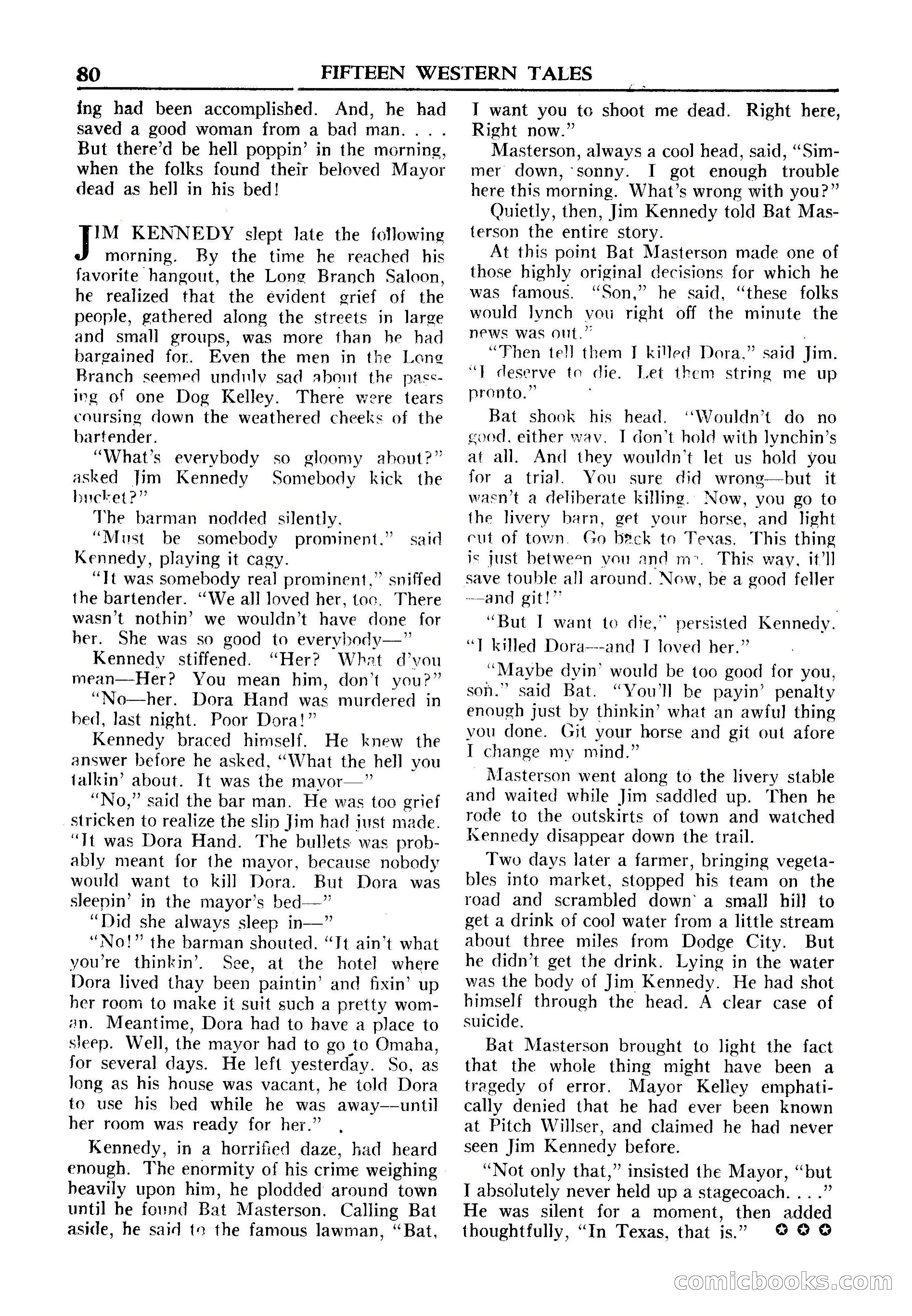 Fifteen Western Tales, January 1953 — page 80 of 116