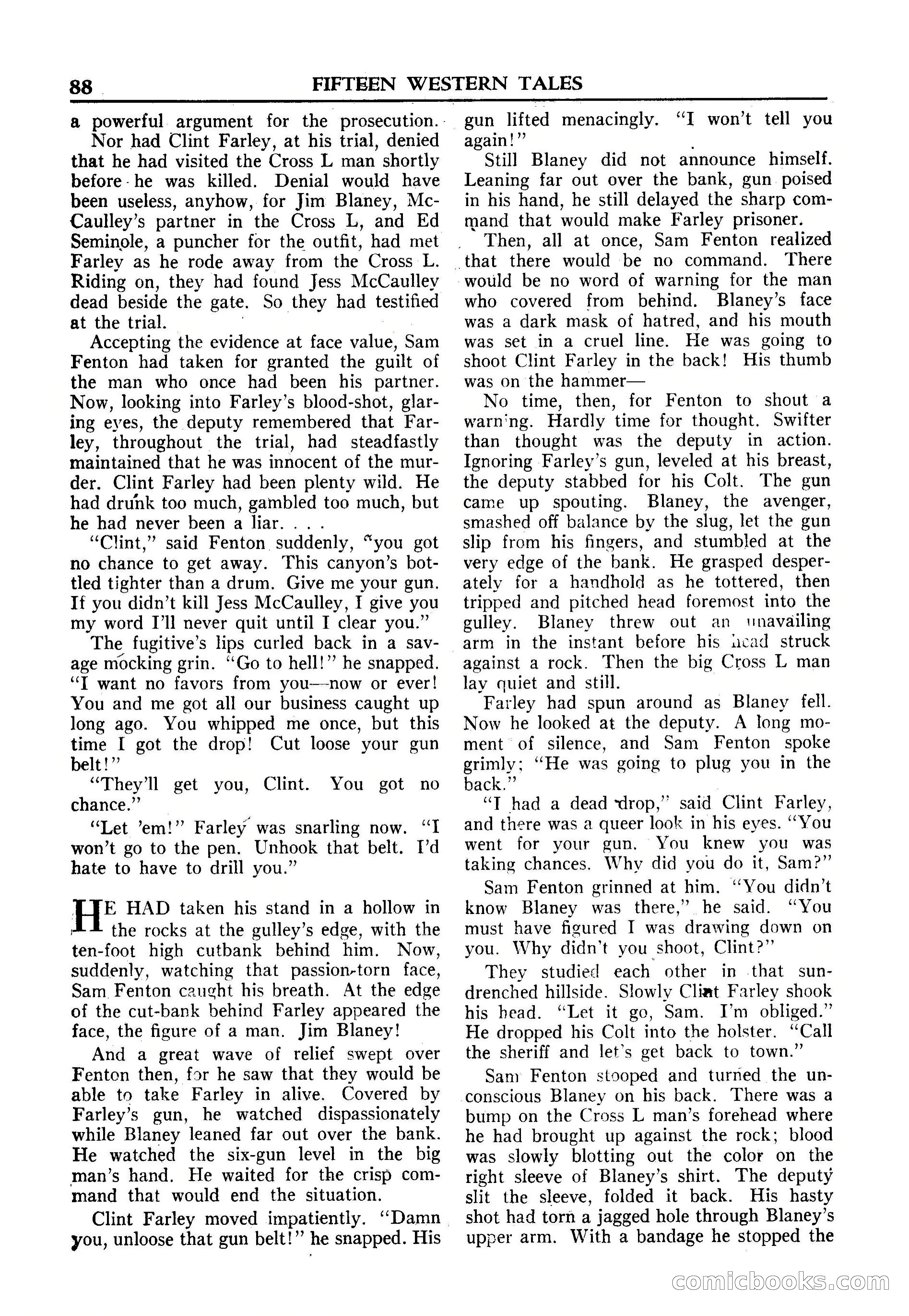 Fifteen Western Tales, January 1953 — page 88 of 116
