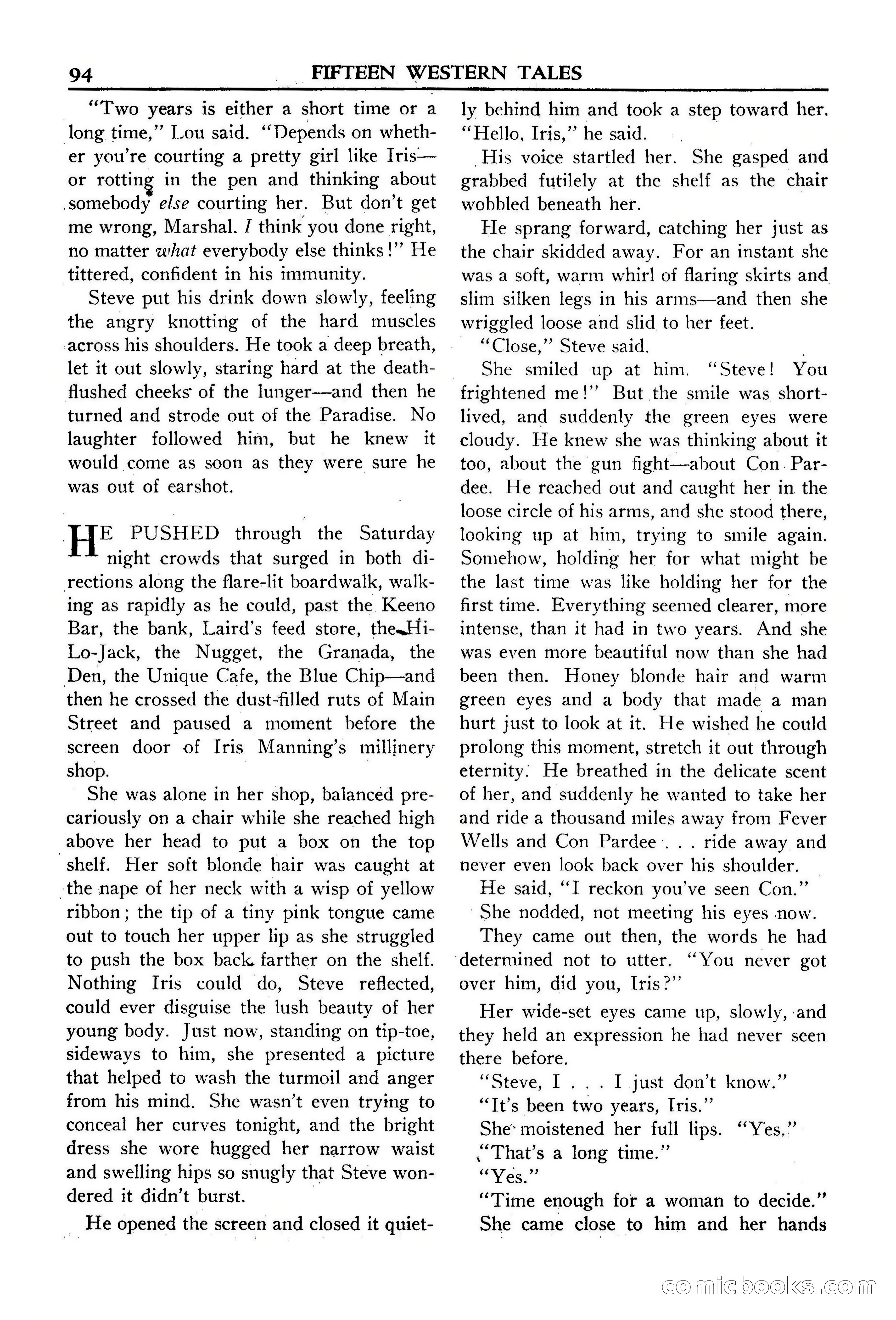 Fifteen Western Tales, January 1953 — page 94 of 116