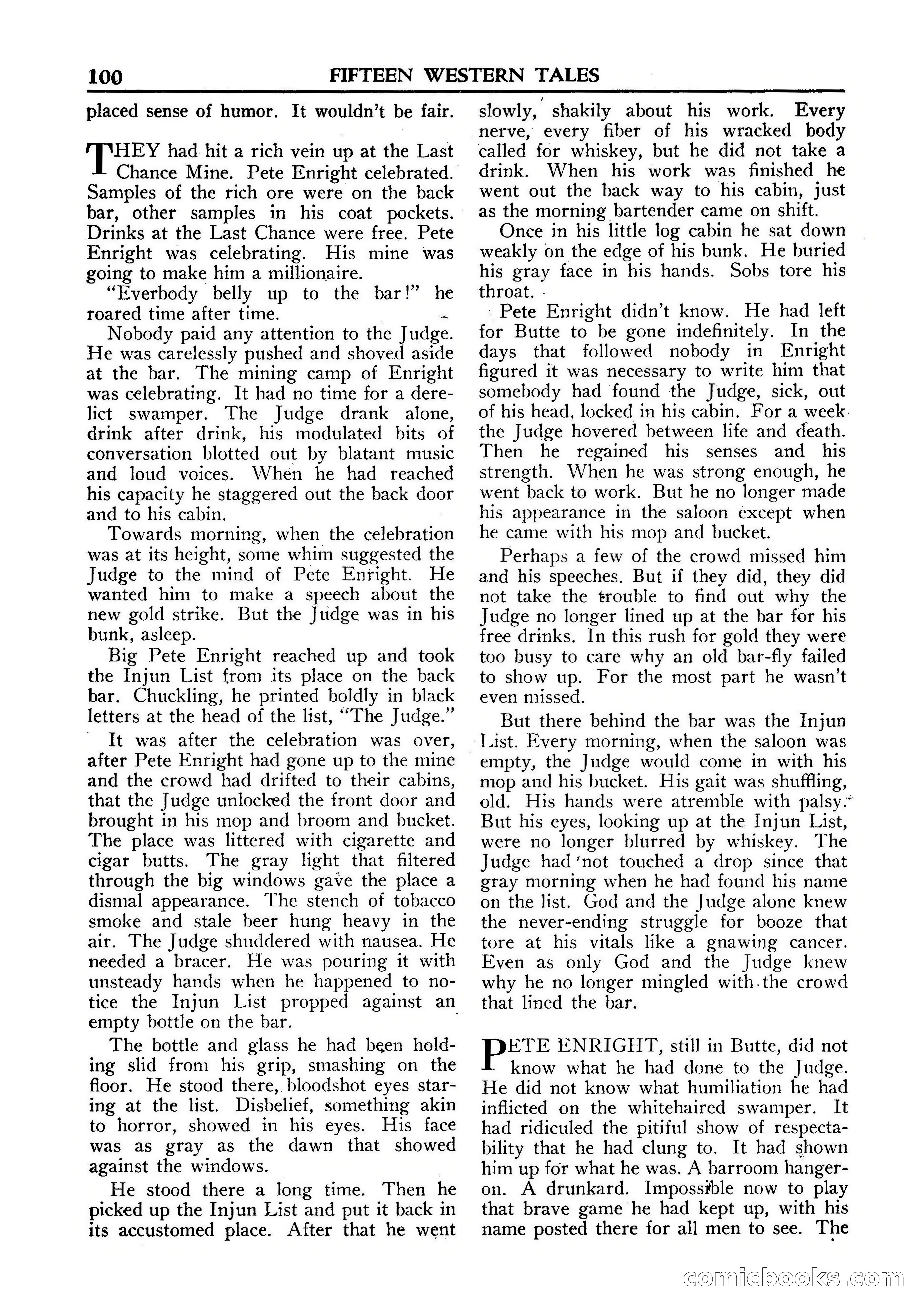Fifteen Western Tales, January 1953 — page 100 of 116