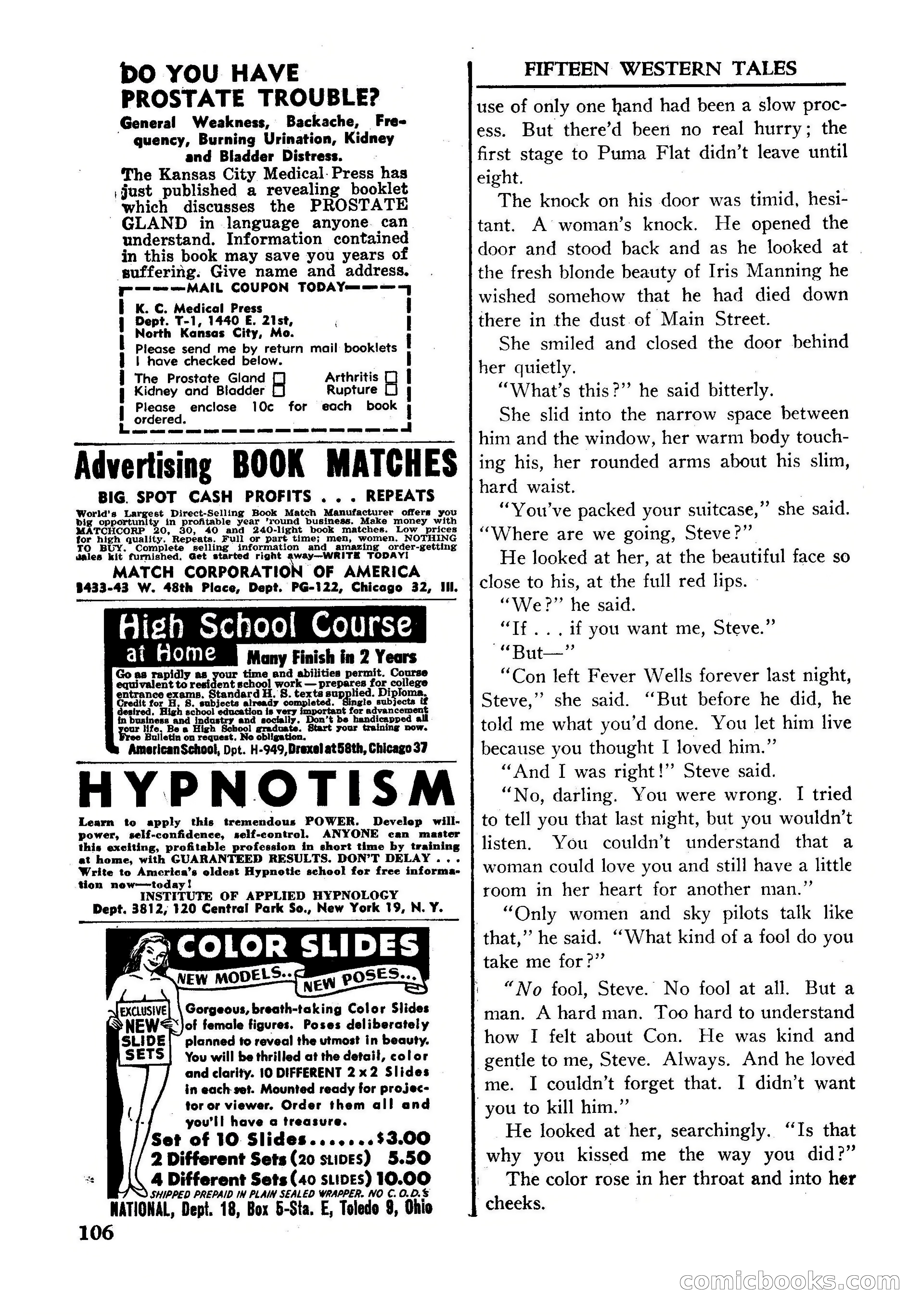 Fifteen Western Tales, January 1953 — page 106 of 116