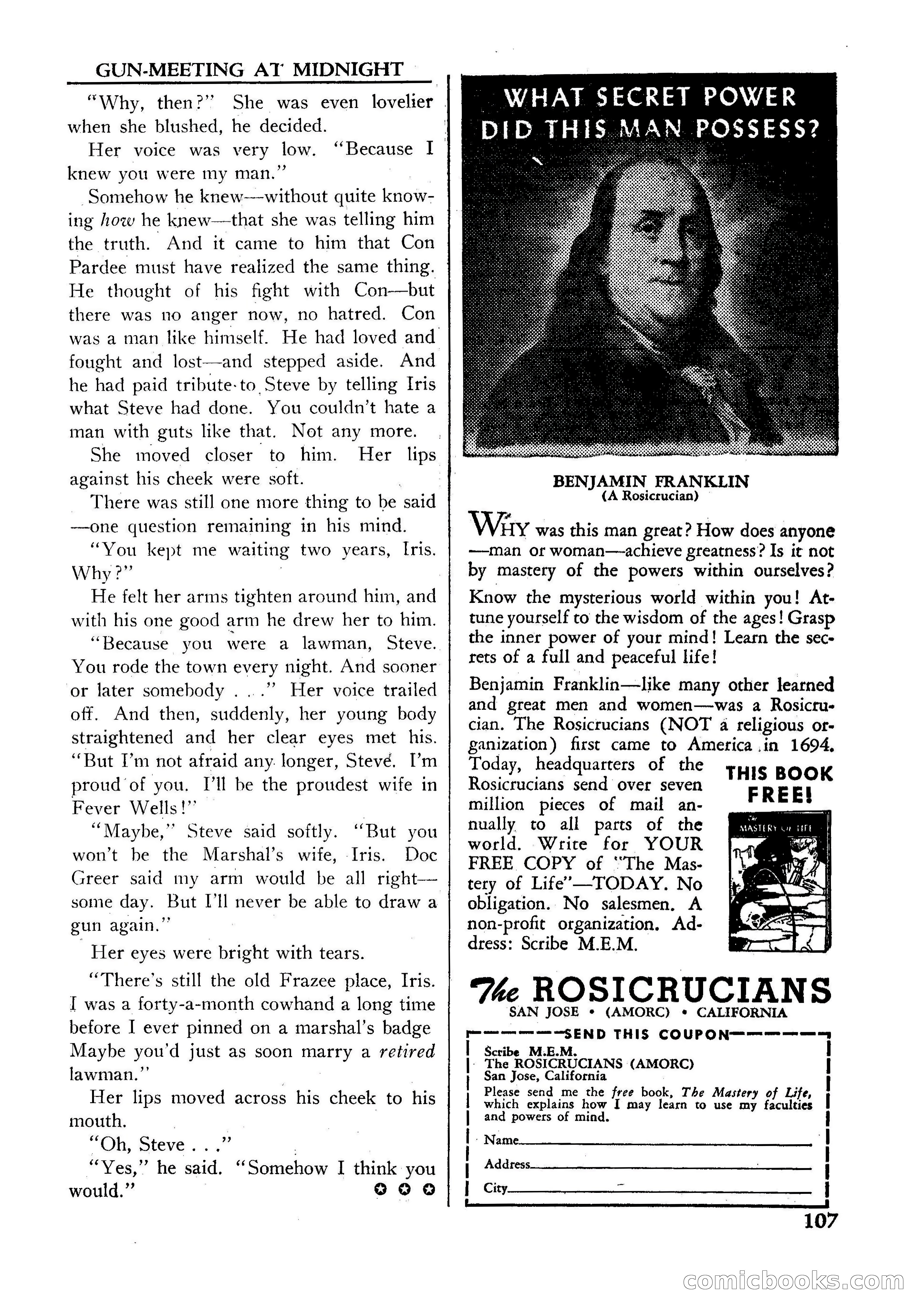 Fifteen Western Tales, January 1953 — page 107 of 116