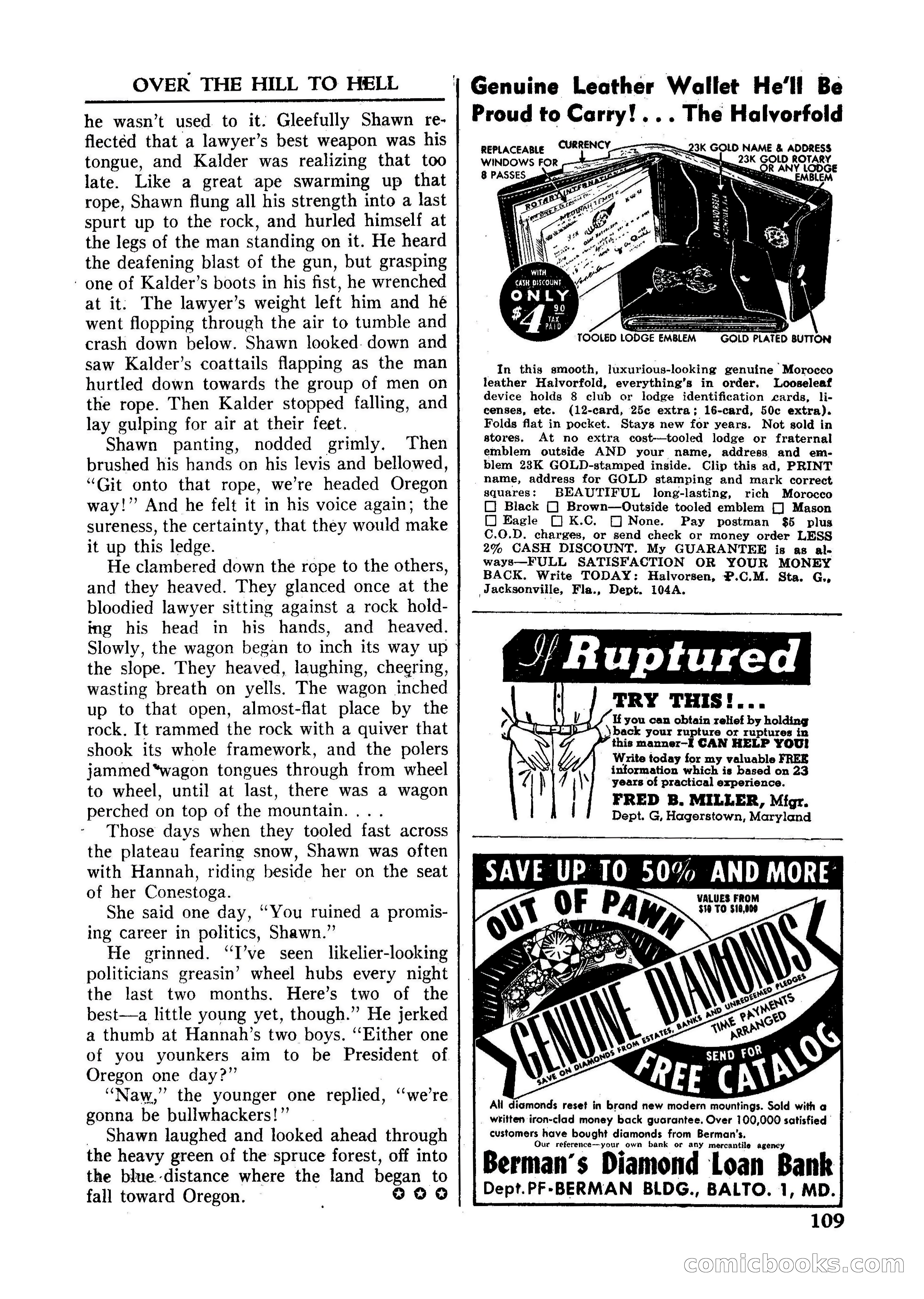 Fifteen Western Tales, January 1953 — page 109 of 116