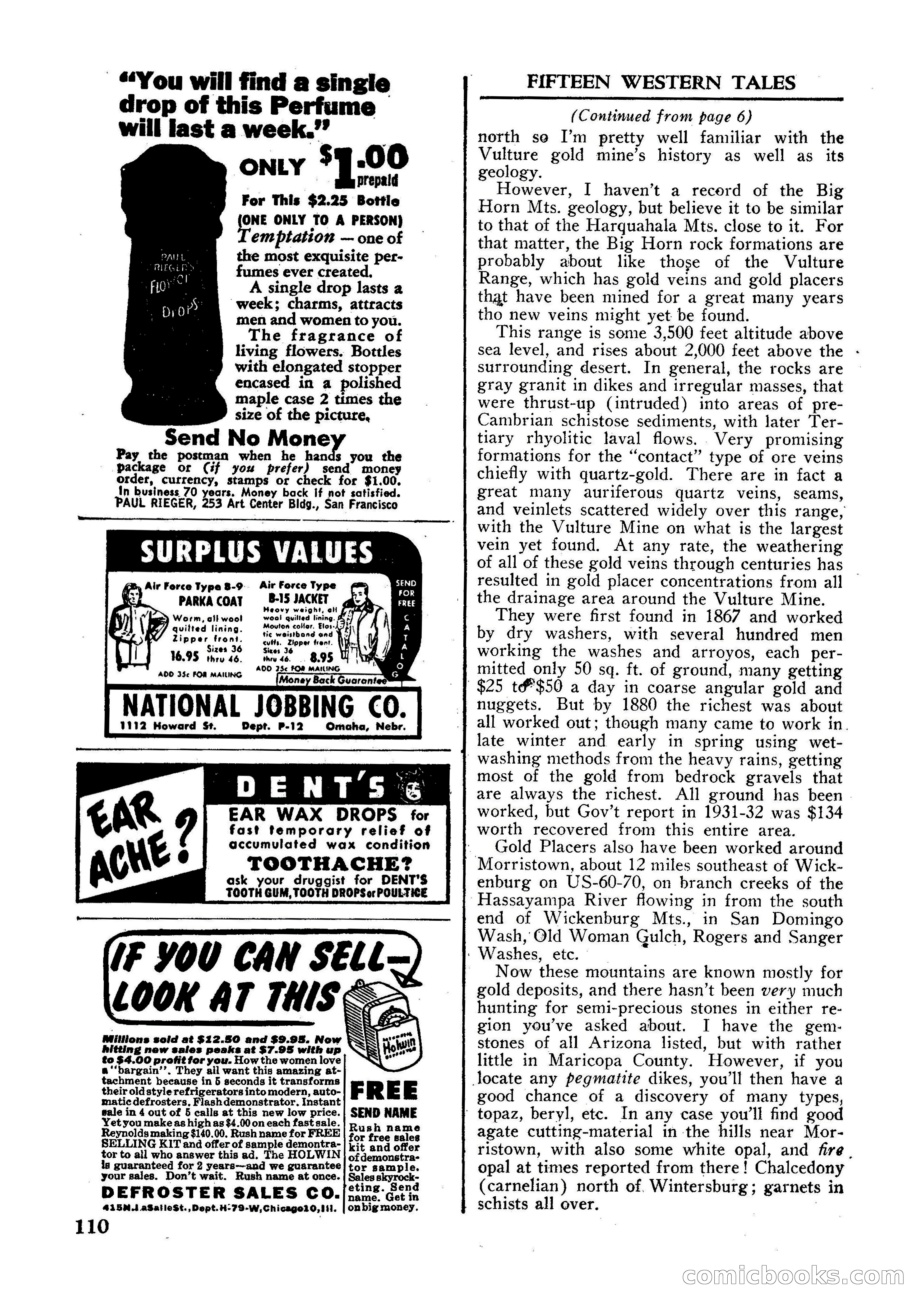 Fifteen Western Tales, January 1953 — page 110 of 116