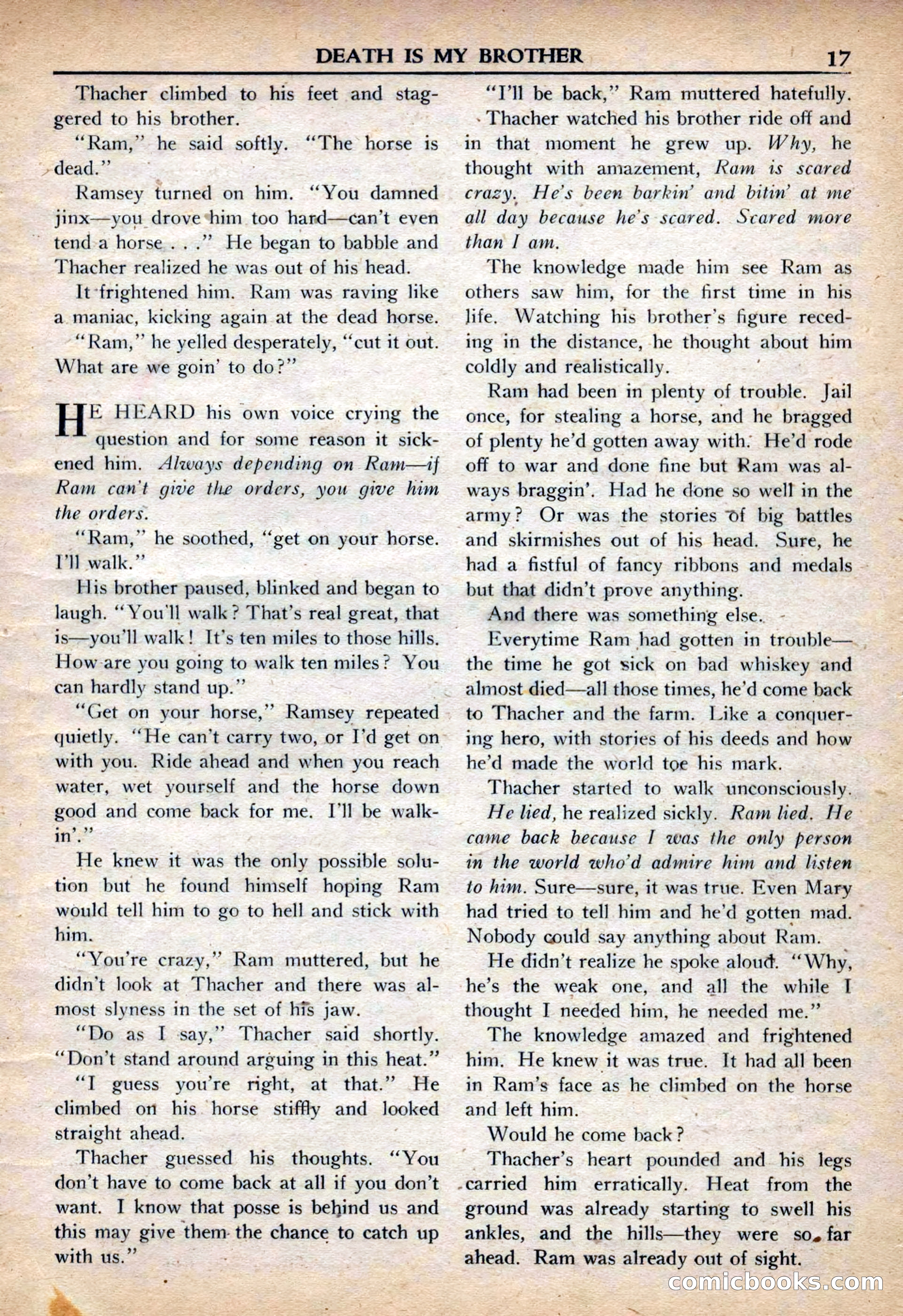 Fifteen Western Tales, March 1954 — page 17 of 116