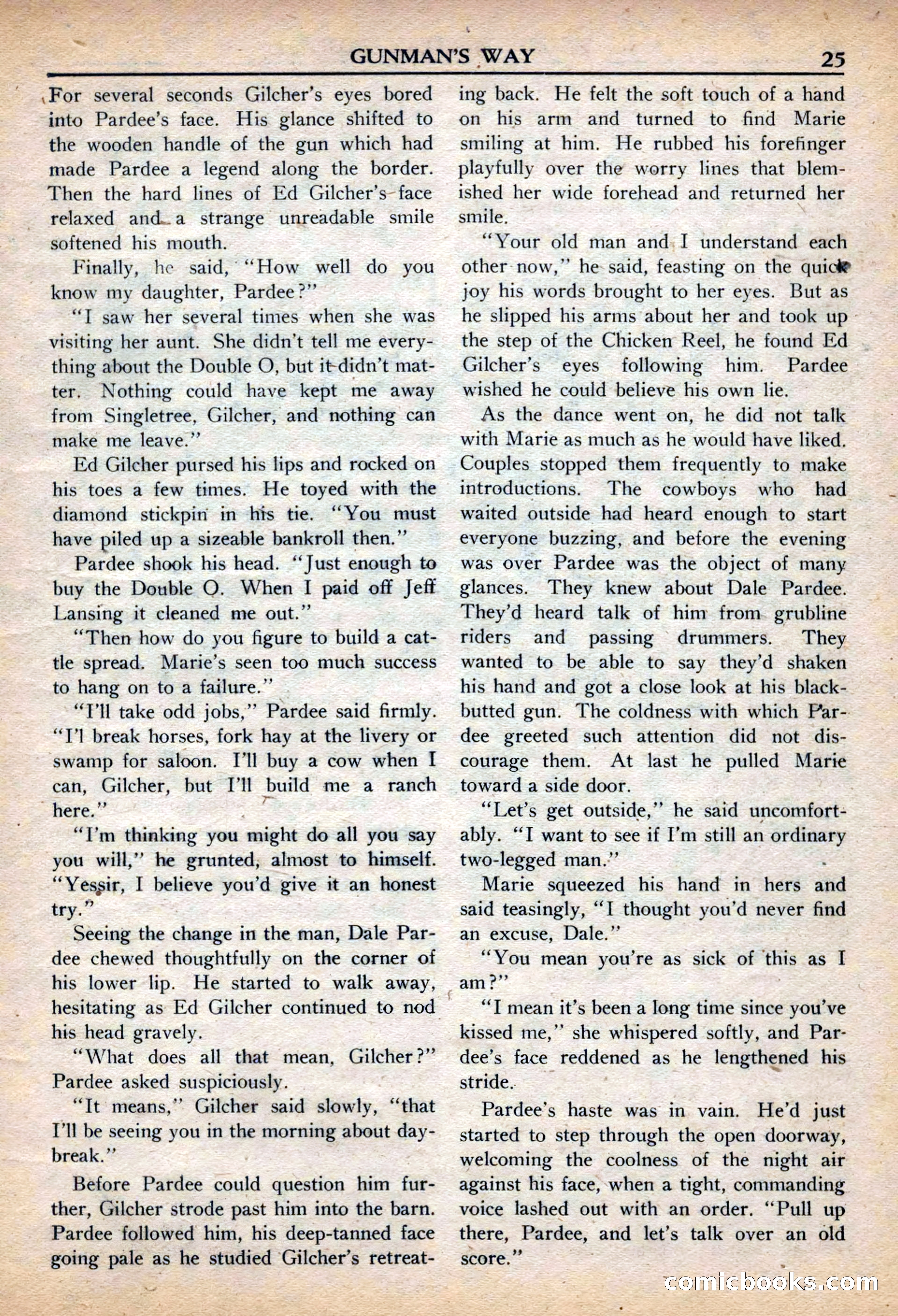Fifteen Western Tales, March 1954 — page 25 of 116