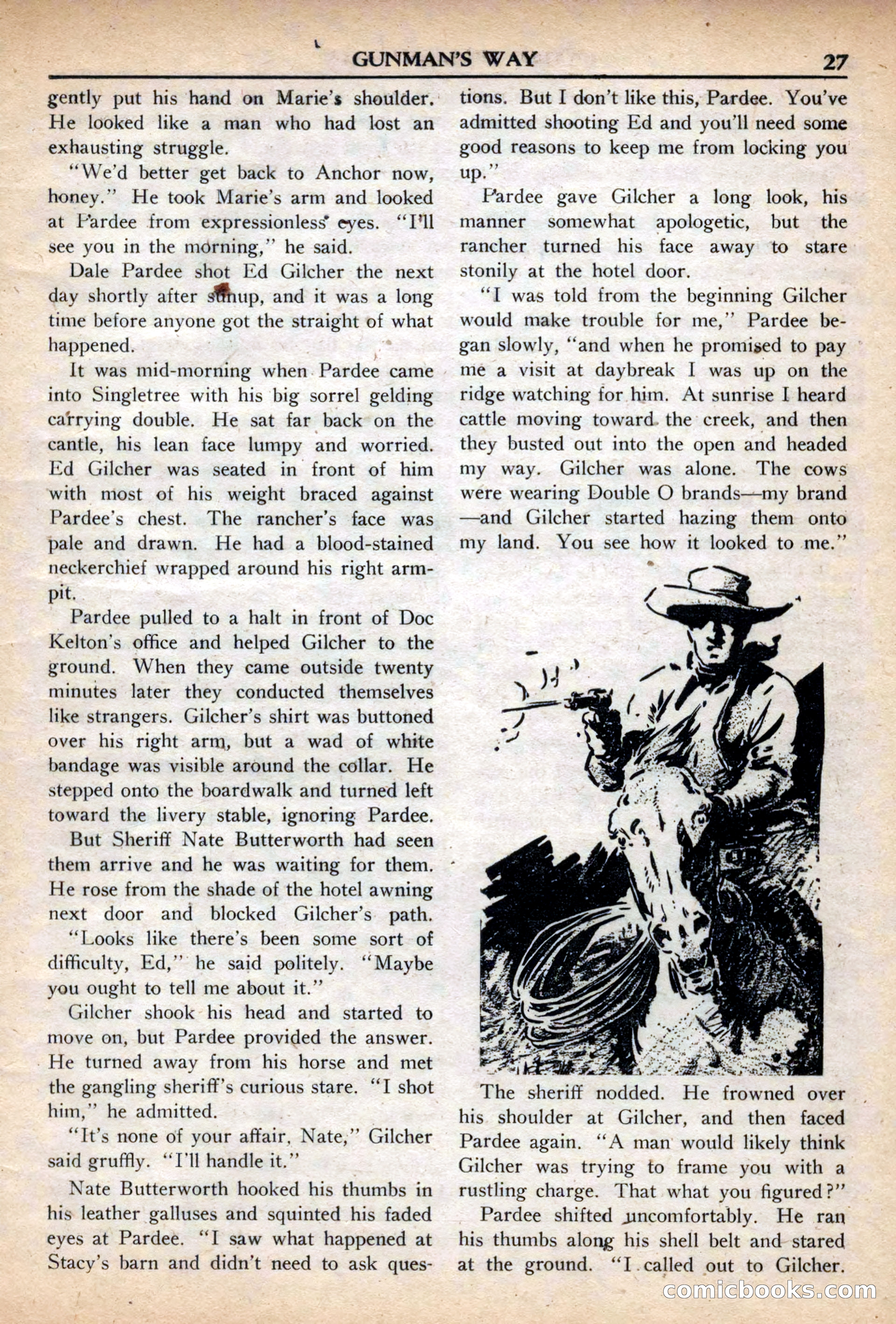 Fifteen Western Tales, March 1954 — page 27 of 116