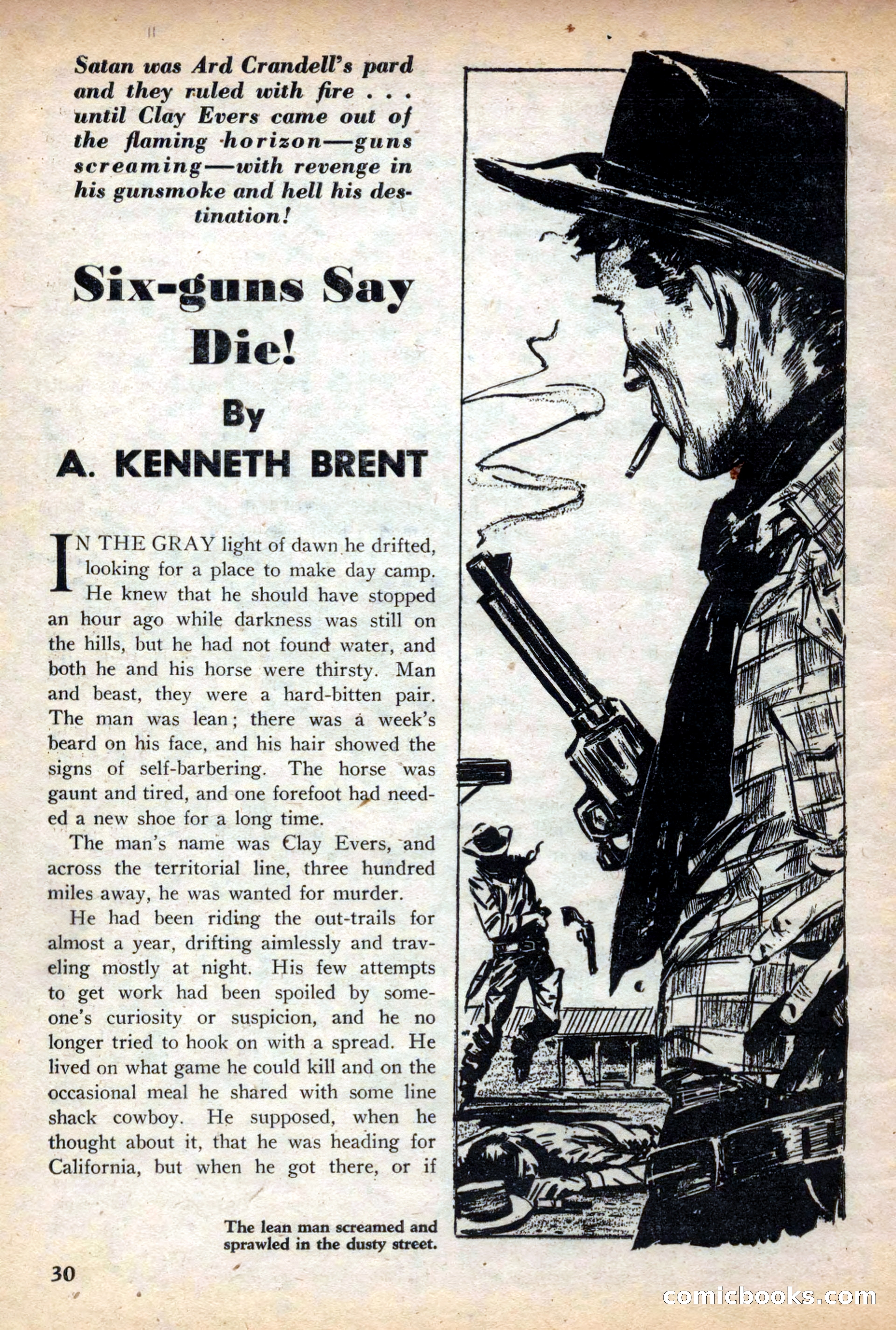 Fifteen Western Tales, March 1954 — page 30 of 116