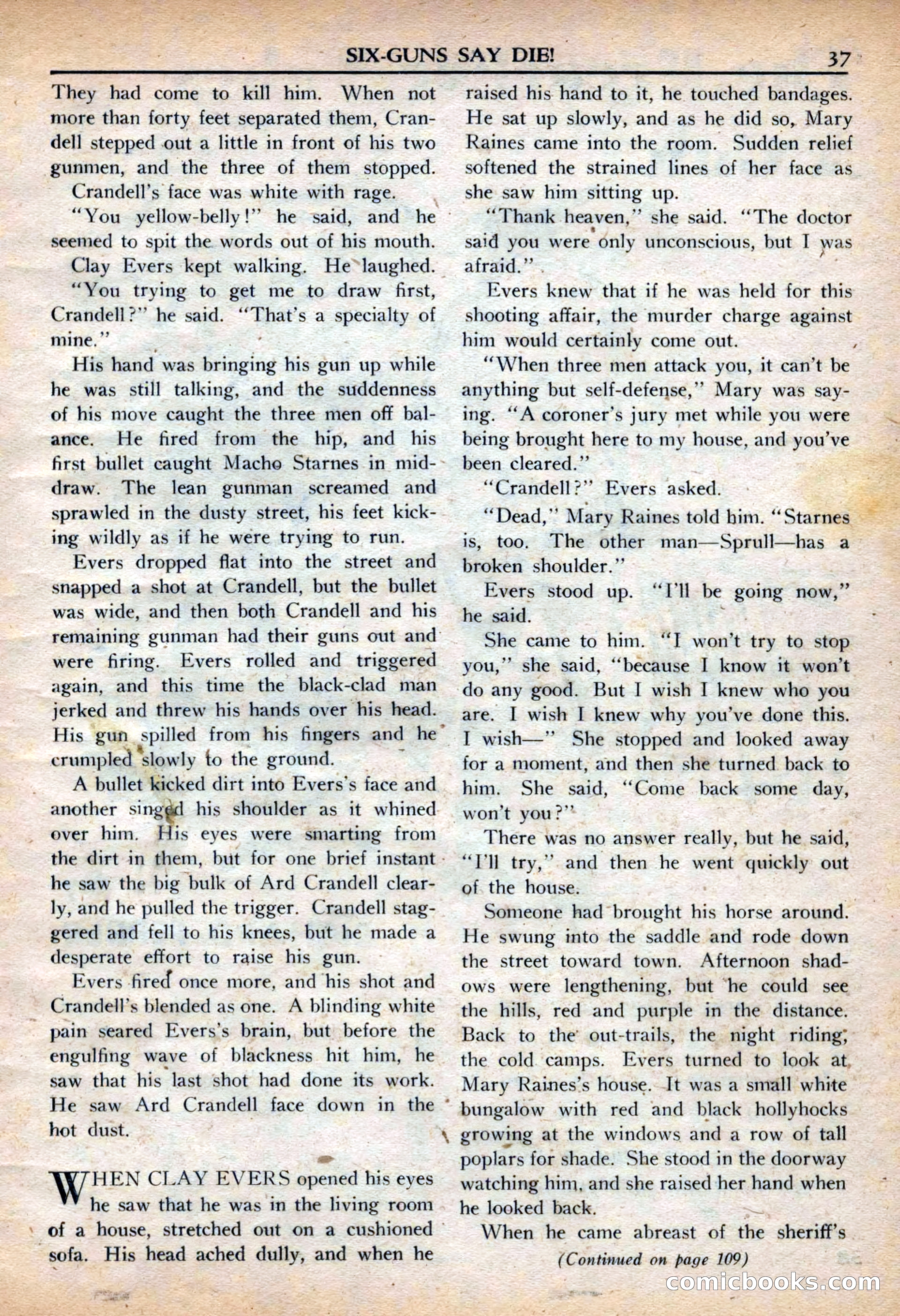 Fifteen Western Tales, March 1954 — page 37 of 116