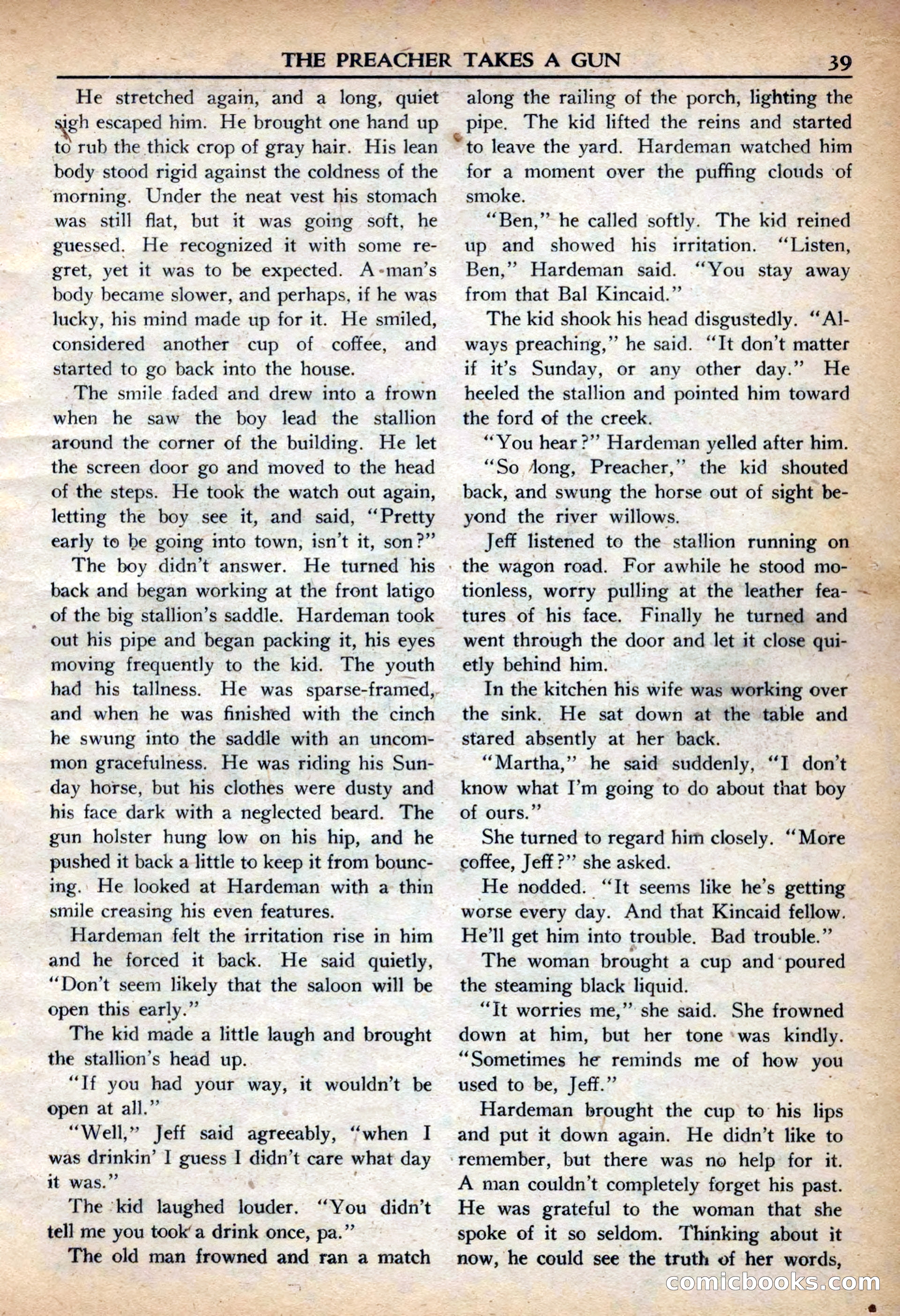 Fifteen Western Tales, March 1954 — page 39 of 116