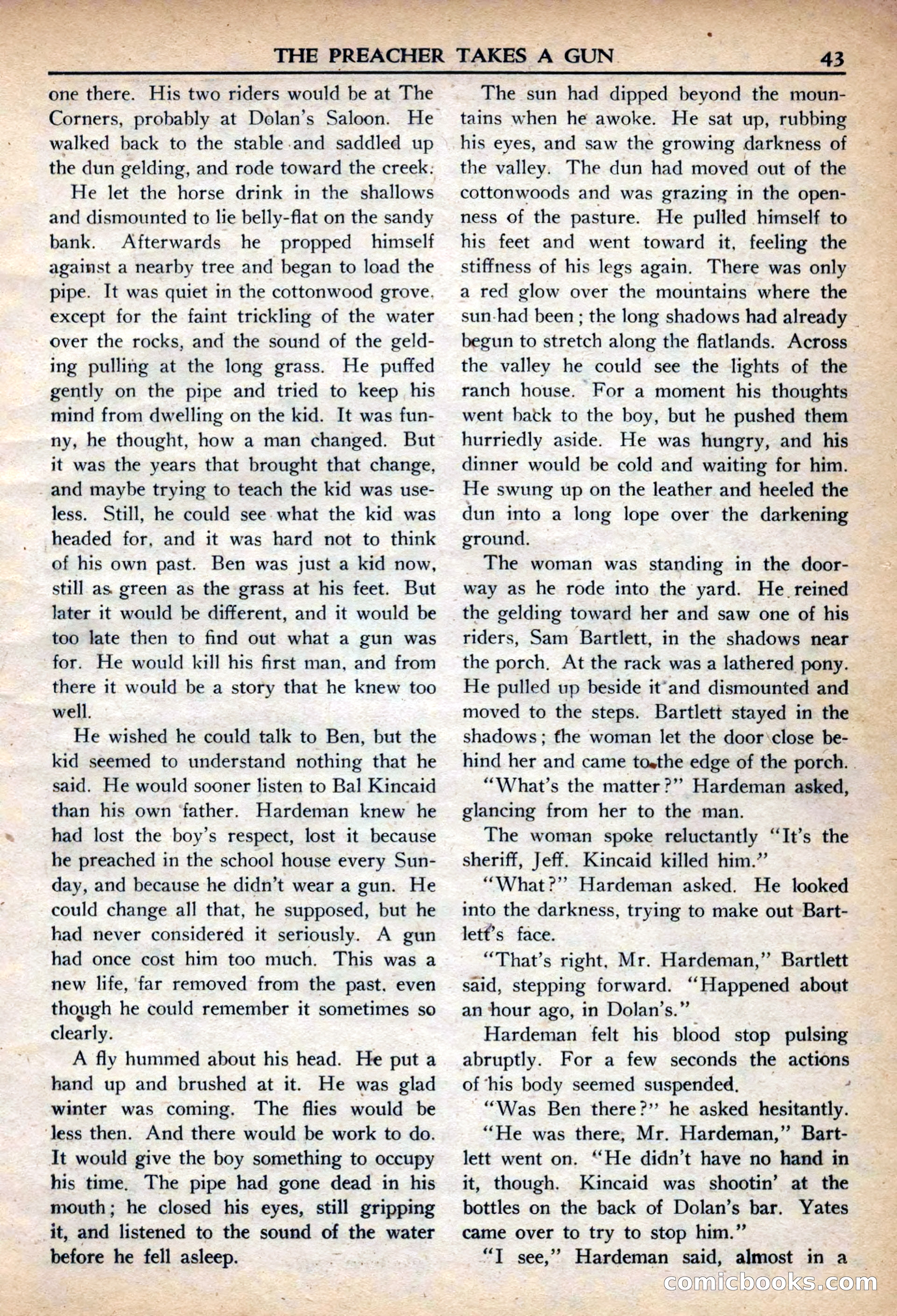 Fifteen Western Tales, March 1954 — page 43 of 116